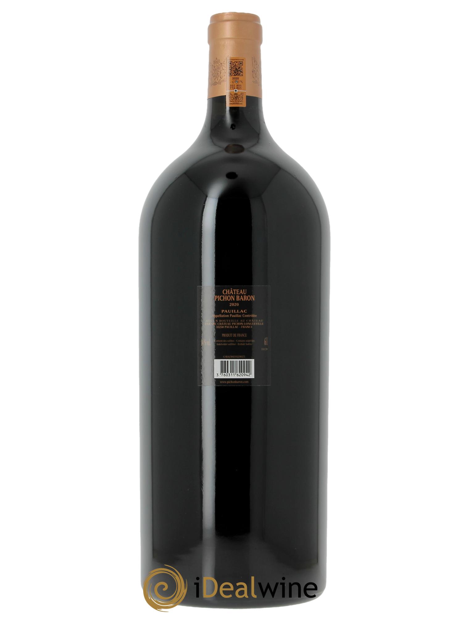 Pichon Longueville Baron 2ème Grand Cru Classé  2020 - Lot de 1 impériale - 2