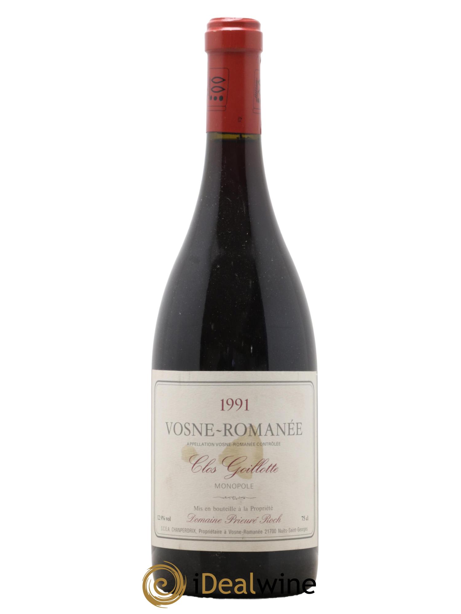 Vosne-Romanée Le Clos Goillotte Prieuré Roch 1991 - Posten von 1 Flasche - 0