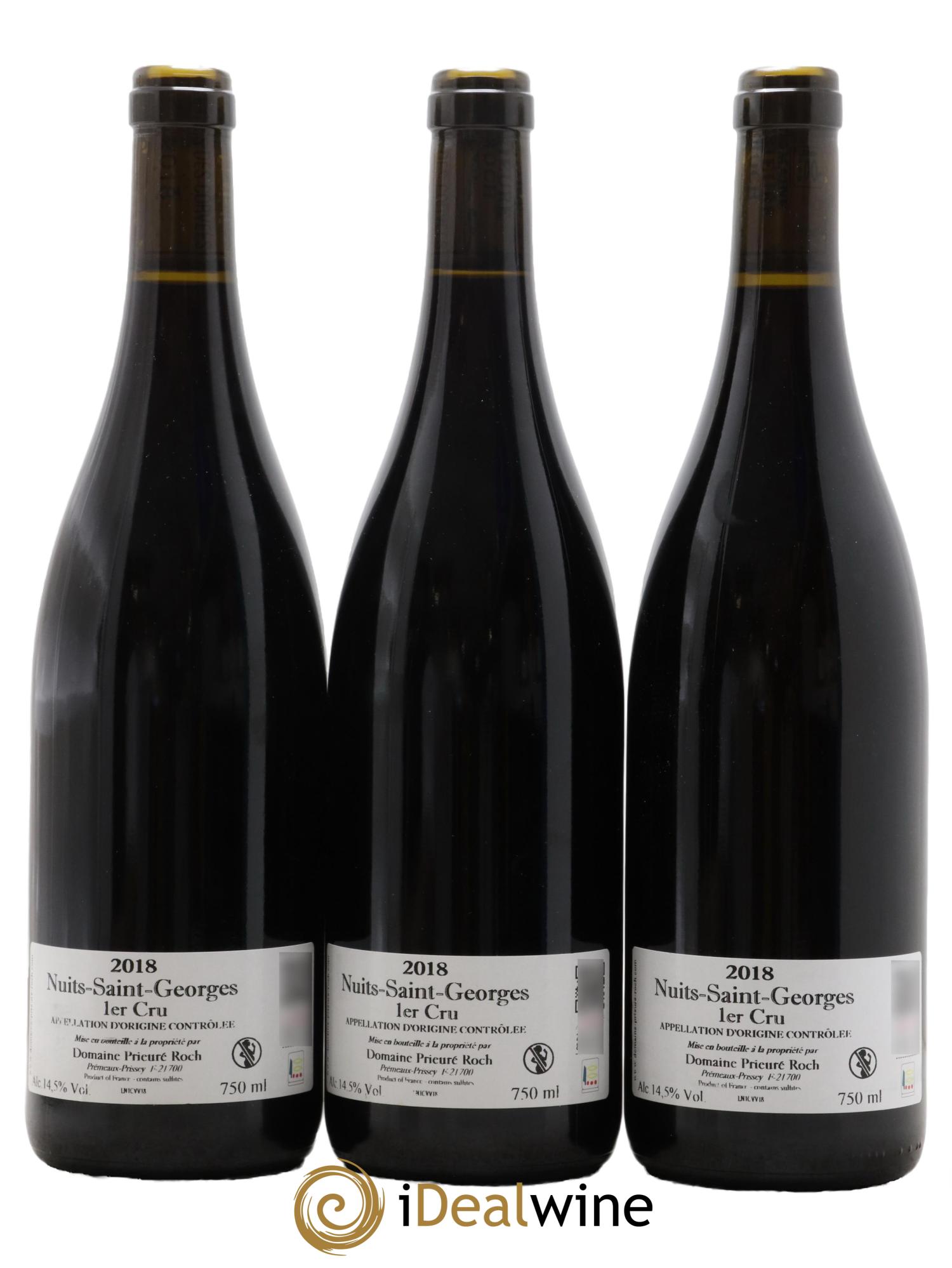 Nuits-Saint-Georges 1er Cru Vieilles Vignes Prieuré Roch 2018 - Lot de 3 bouteilles - 1
