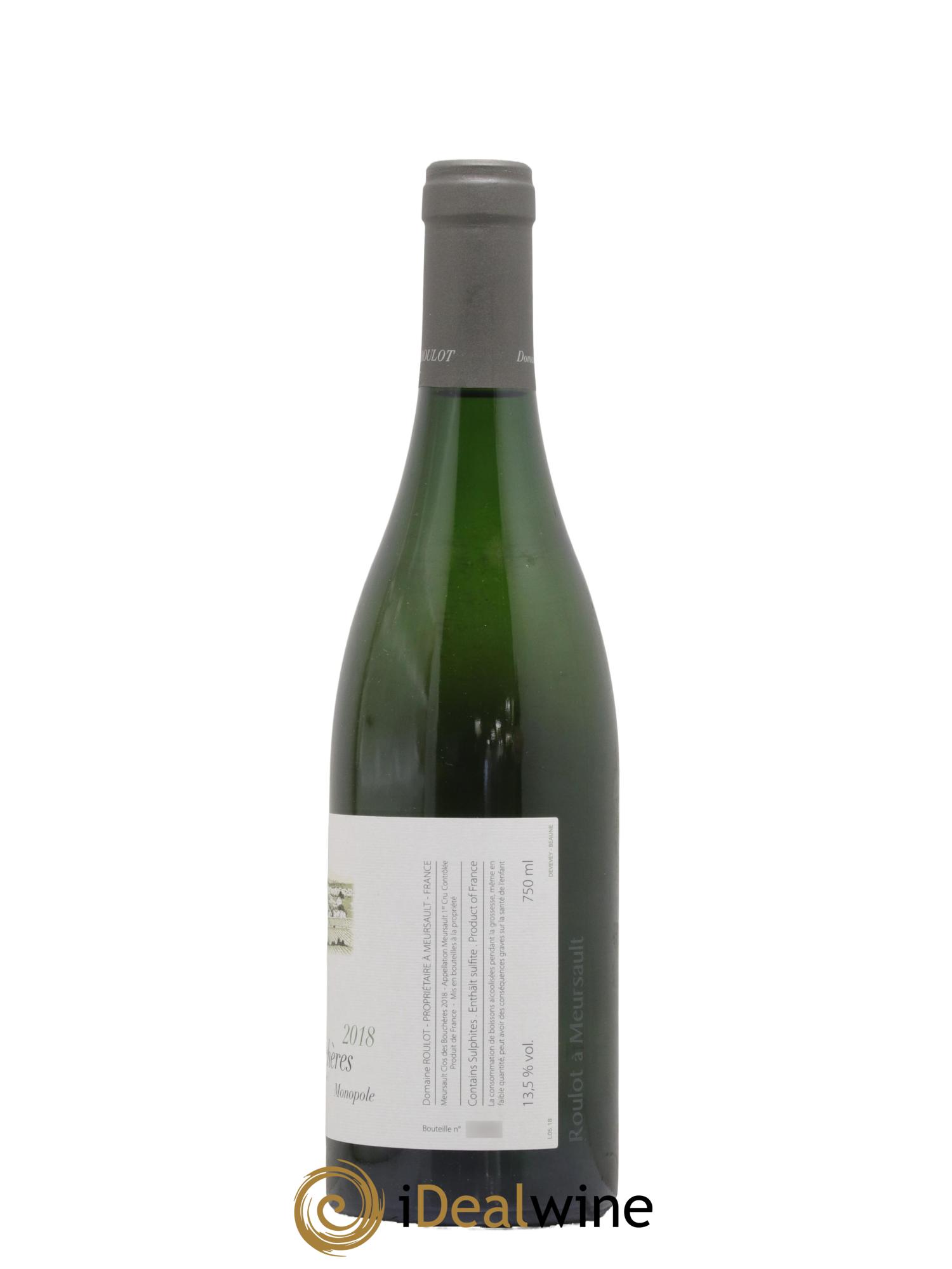Meursault 1er Cru Clos des Bouchères Roulot (Domaine) 2018 - Lot de 1 bouteille - 1