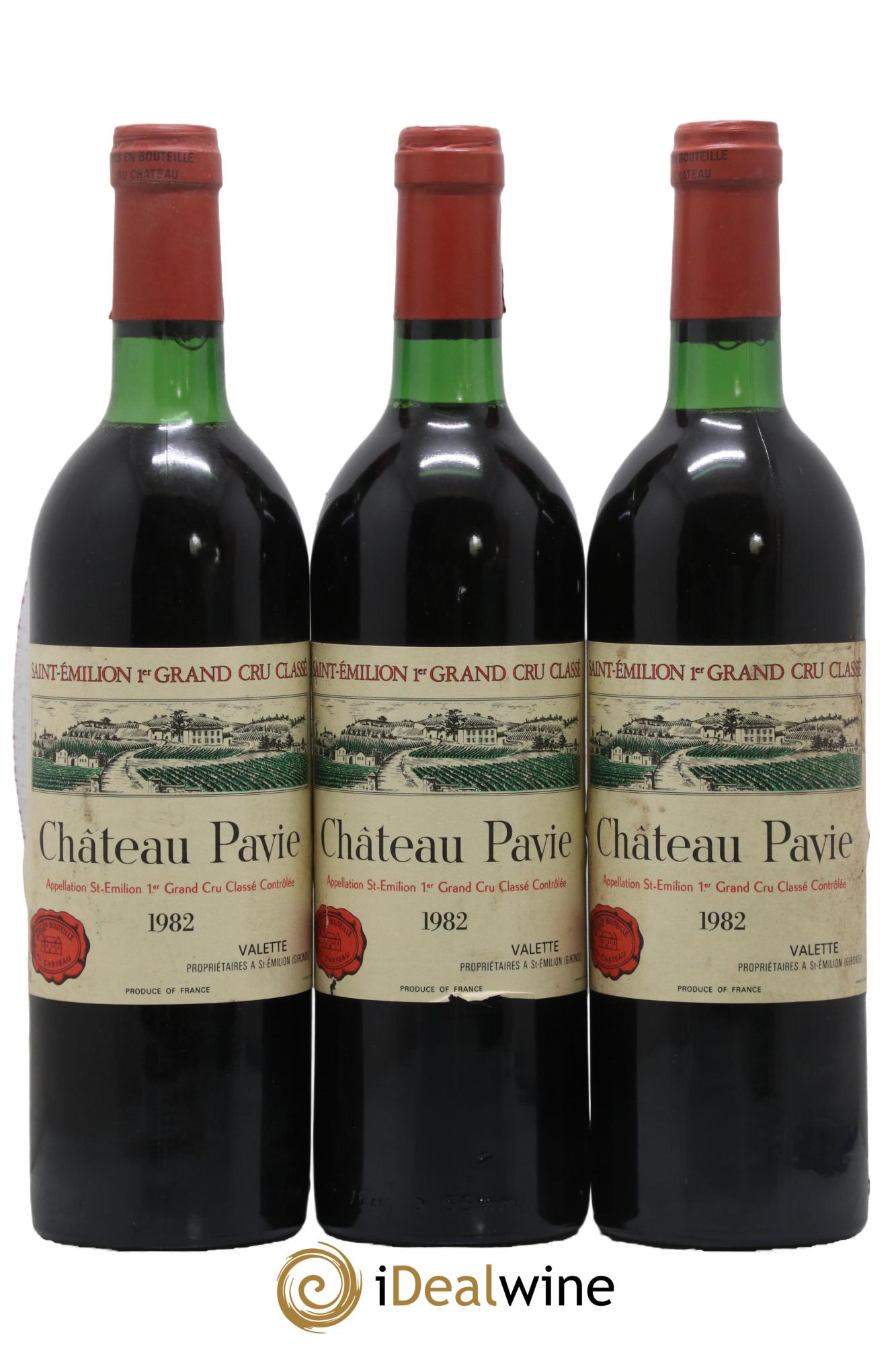 Château Pavie 1er Grand Cru Classé A 1982 - Lot of 3 bottles - 0