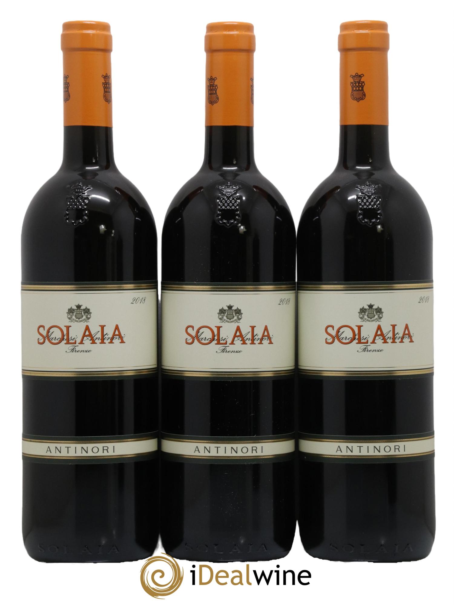 Toscana IGT Solaia Tenuta Tignanello - Marchesi Antinori 2018 - Lot de 3 bouteilles - 0