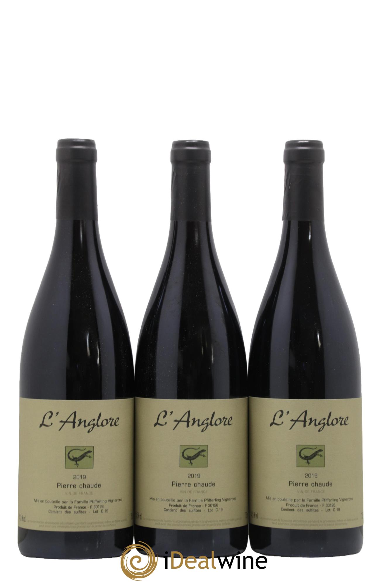 Vin de France Pierre chaude L'Anglore 2019 - Lot de 3 bouteilles - 0
