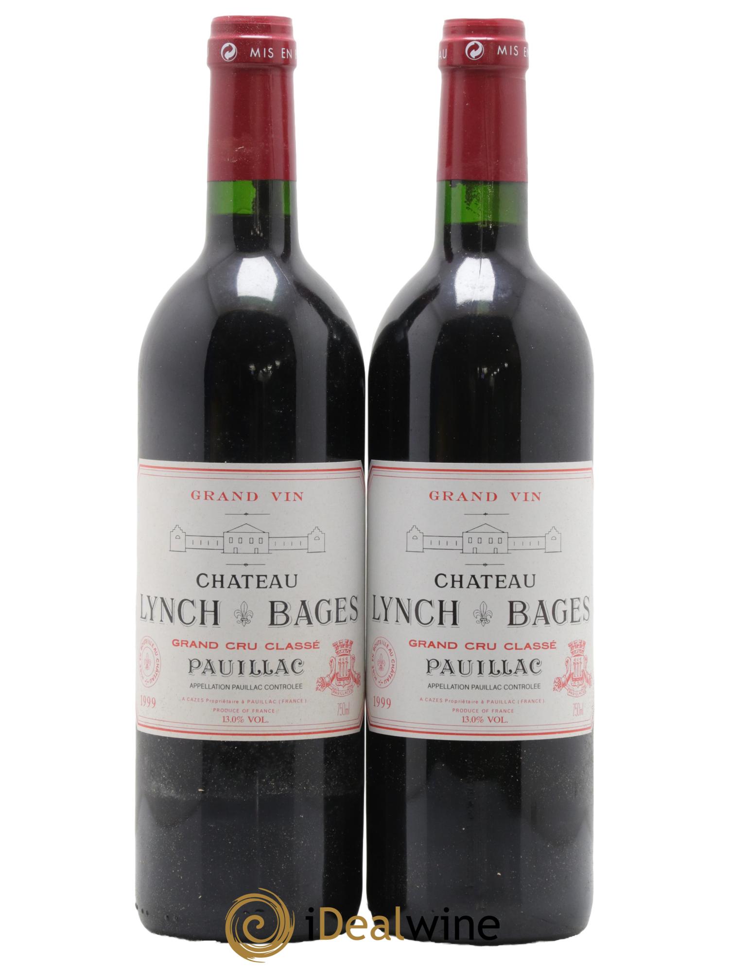 Château Lynch Bages 5ème Grand Cru Classé 1999 - Lot de 2 bouteilles - 0