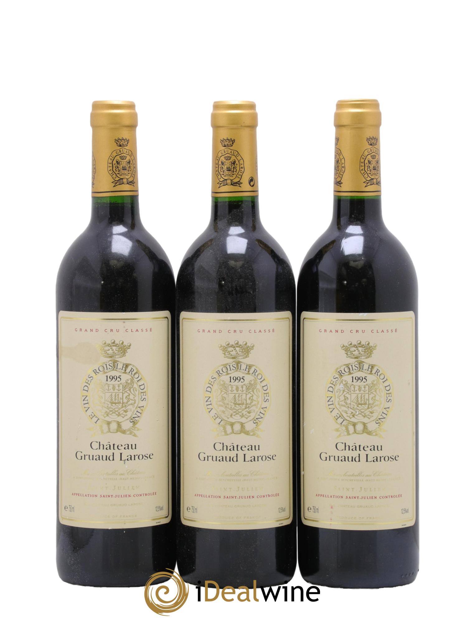 Château Gruaud Larose 2ème Grand Cru Classé 1995 - Lot de 3 bouteilles - 0