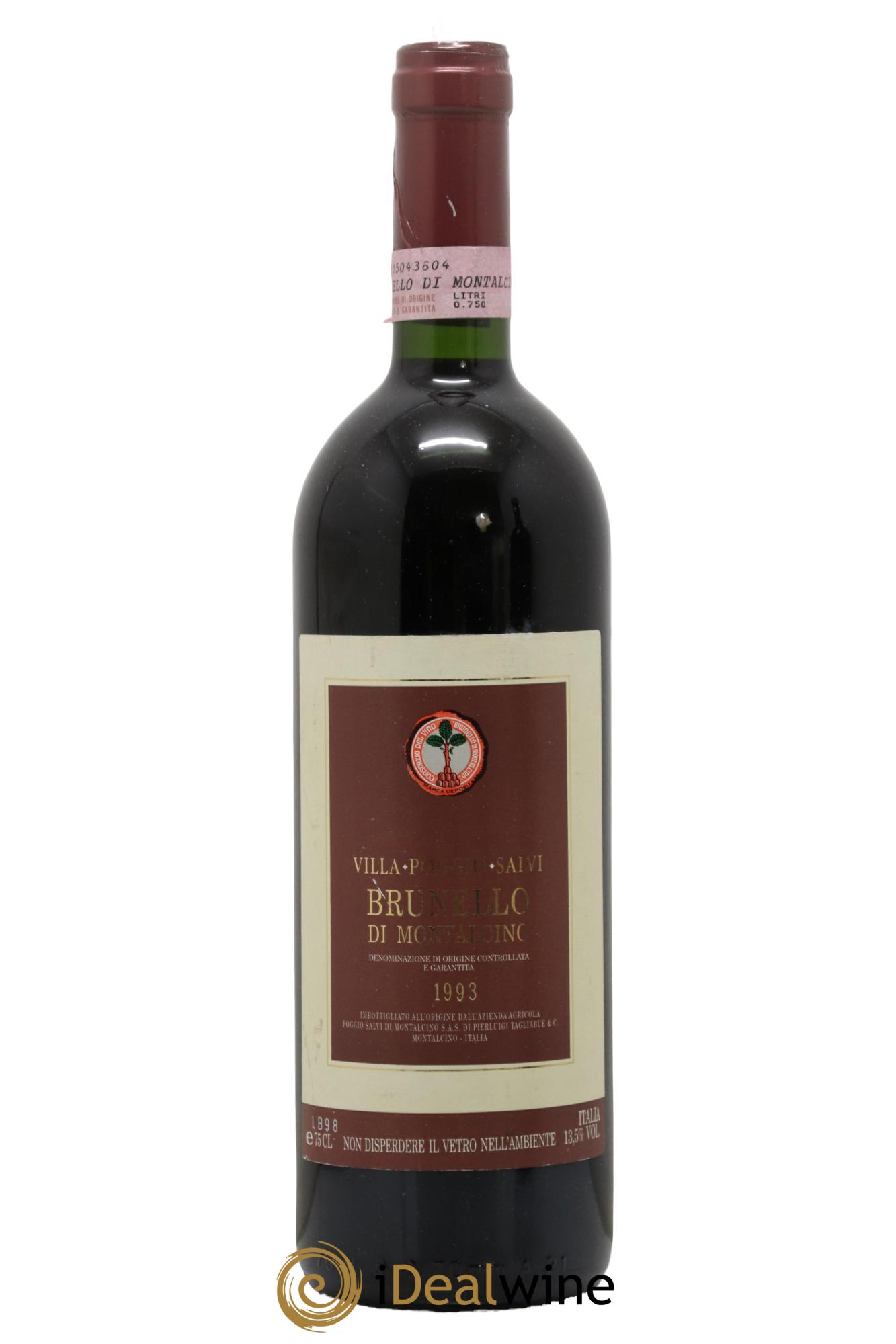 Brunello di Montalcino DOCG Poggio Salvi 1993 - Lotto di 1 bottiglia - 1
