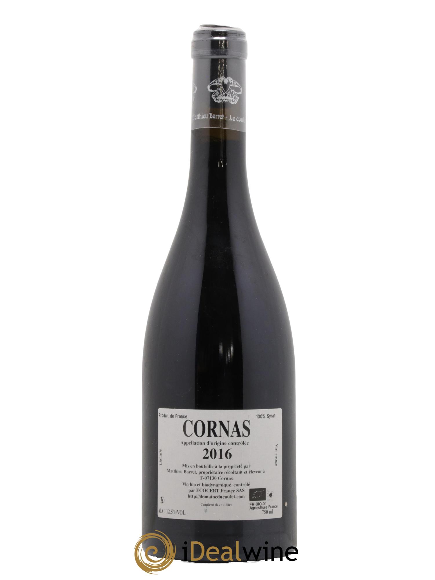 Cornas Brise Cailloux Coulet (Domaine du) - Matthieu Barret 2016 - Lot de 1 bouteille - 1