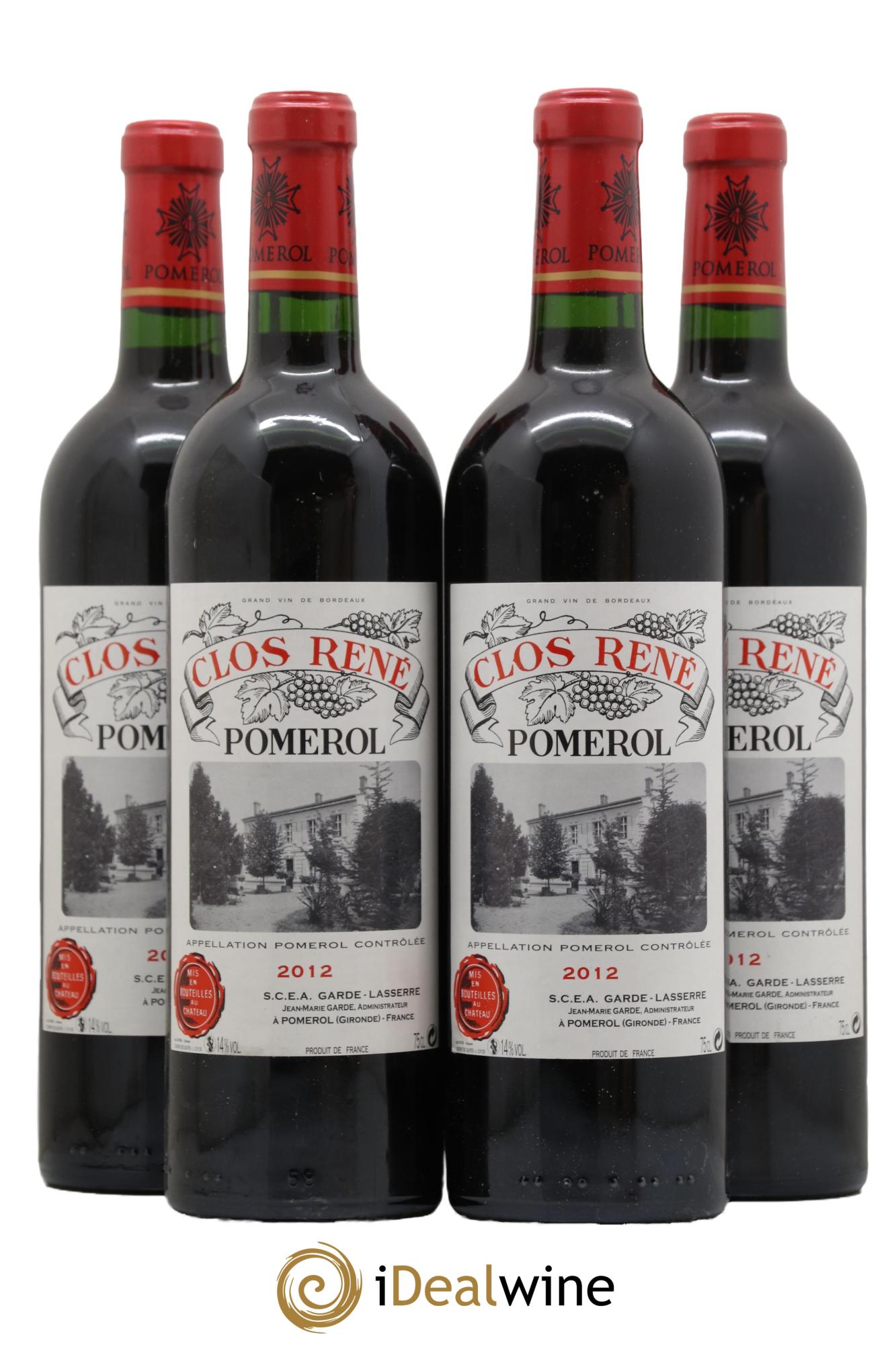Clos René 2012 - Lotto di 4 bottiglie - 0
