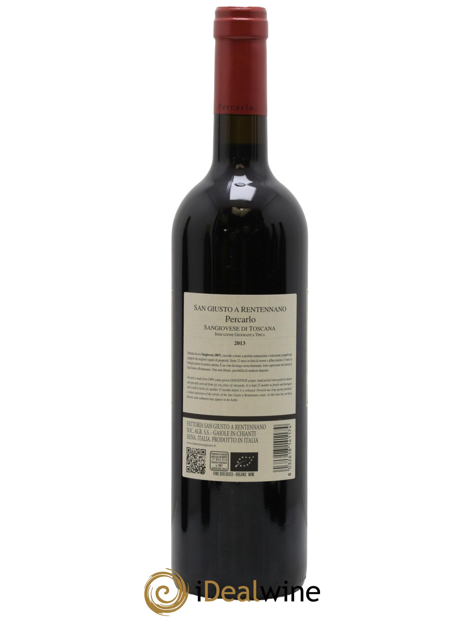 Toscana IGT San Giusto a Rentennano Percarlo Famille Martini di Cigala 2013 - Lot de 1 bouteille - 1