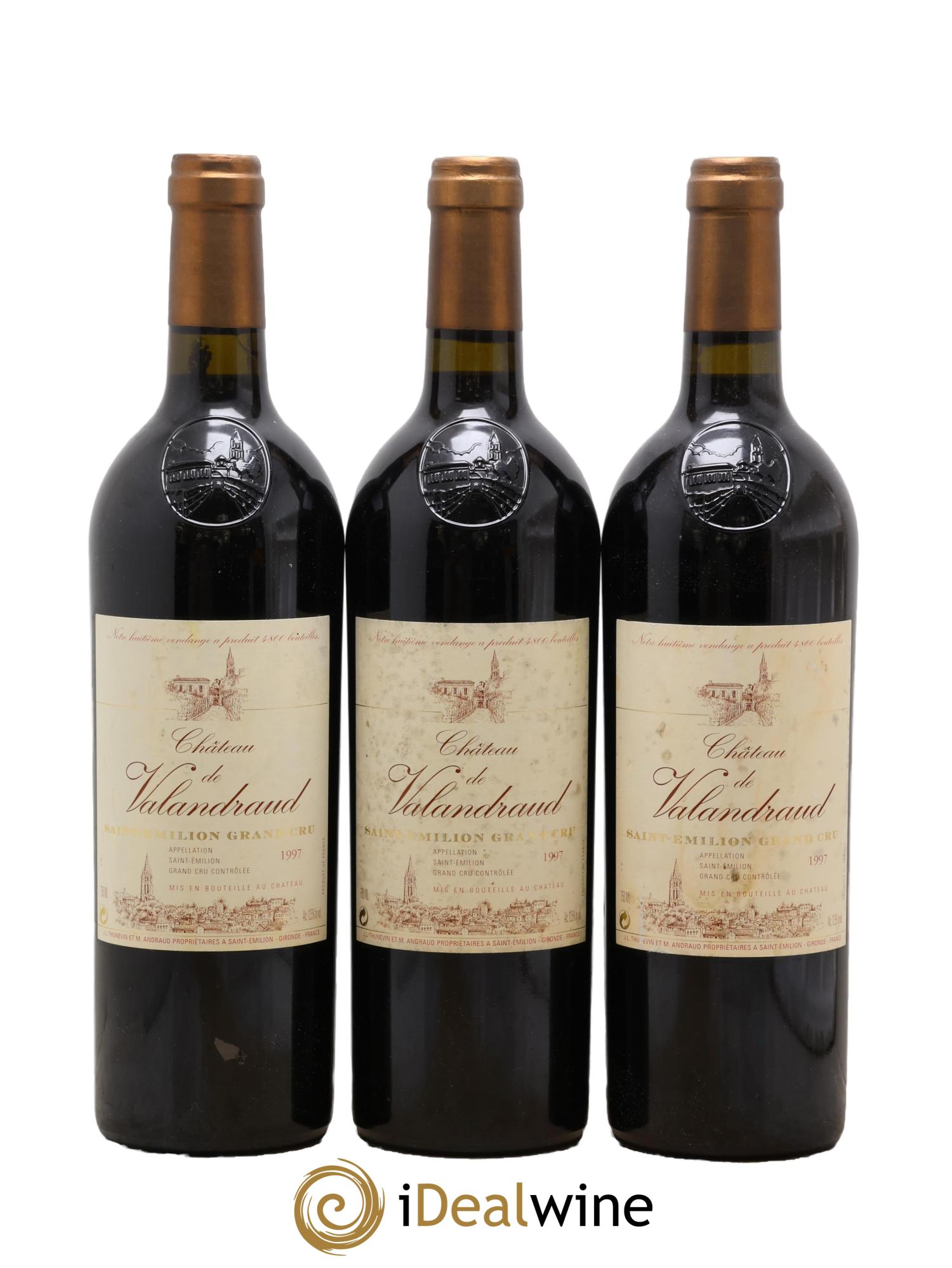 Château de Valandraud 1er Grand Cru Classé B depuis 2012 1997 - Lot de 3 bouteilles - 0
