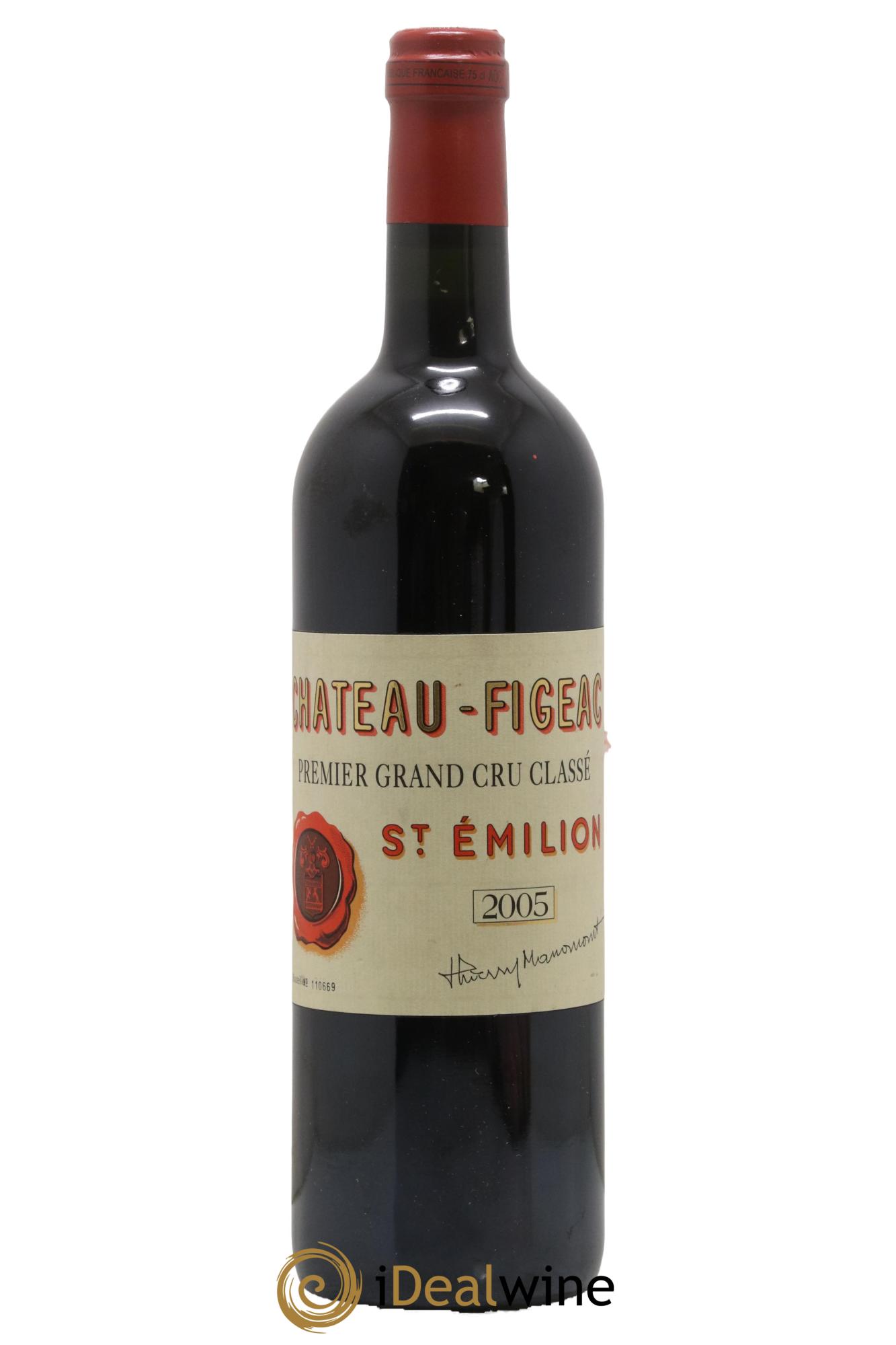 Château Figeac 1er Grand Cru Classé A 2005 - Lot de 1 bouteille - 0