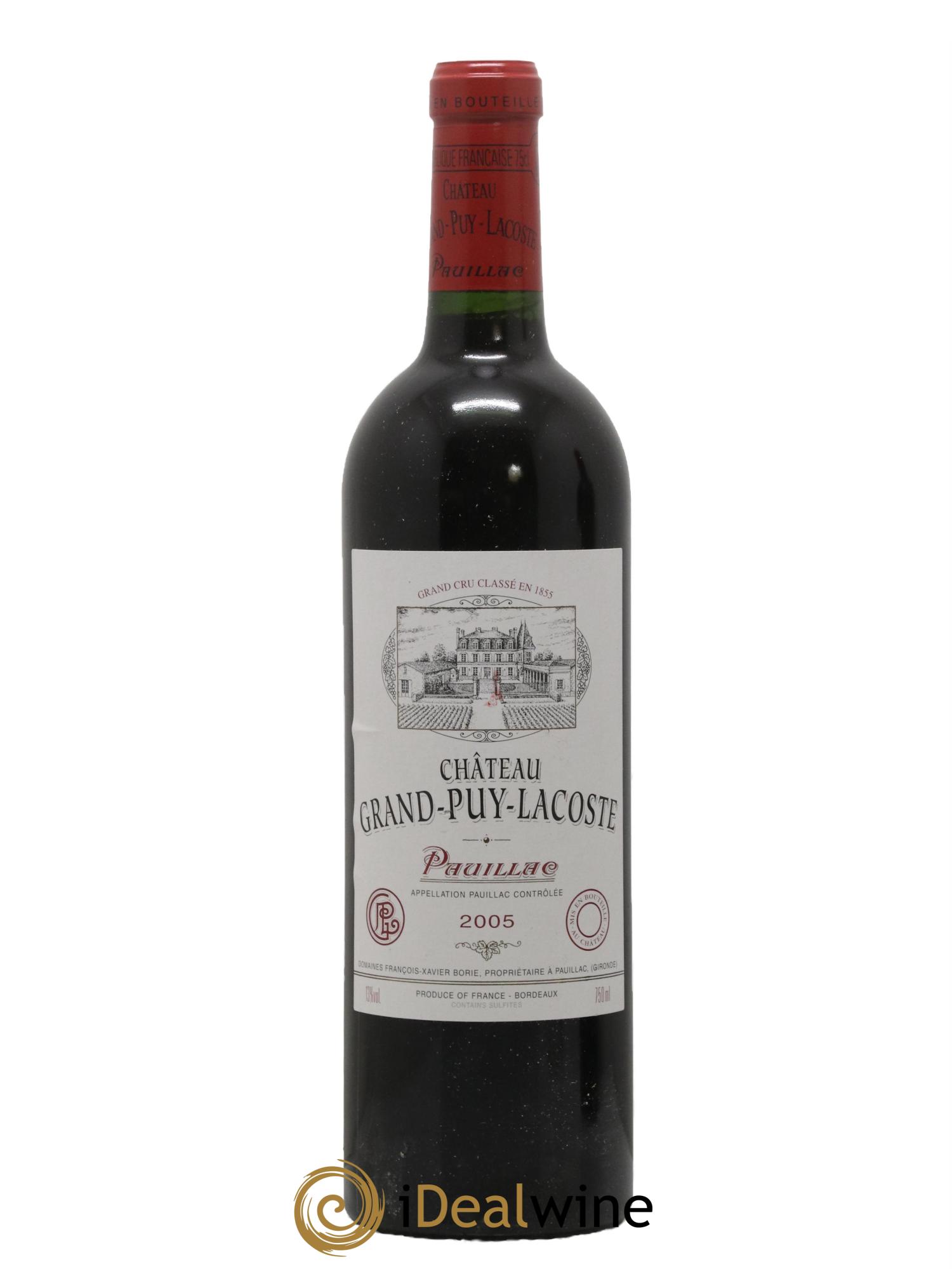 Château Grand Puy Lacoste 5ème Grand Cru Classé 2005 - Lot de 1 bouteille - 0