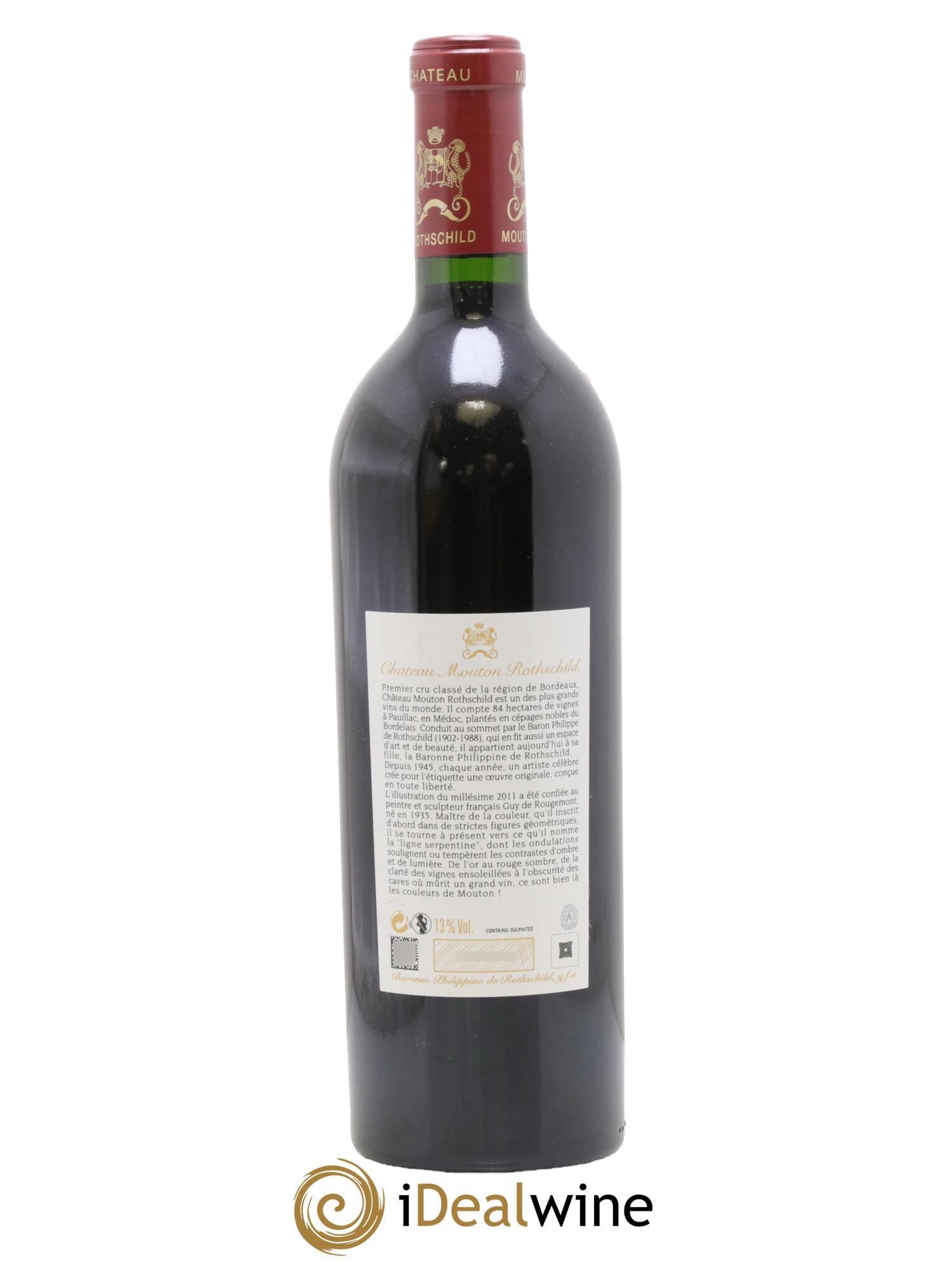 Château Mouton Rothschild 1er Grand Cru Classé 2011 - Lot de 1 bouteille - 1