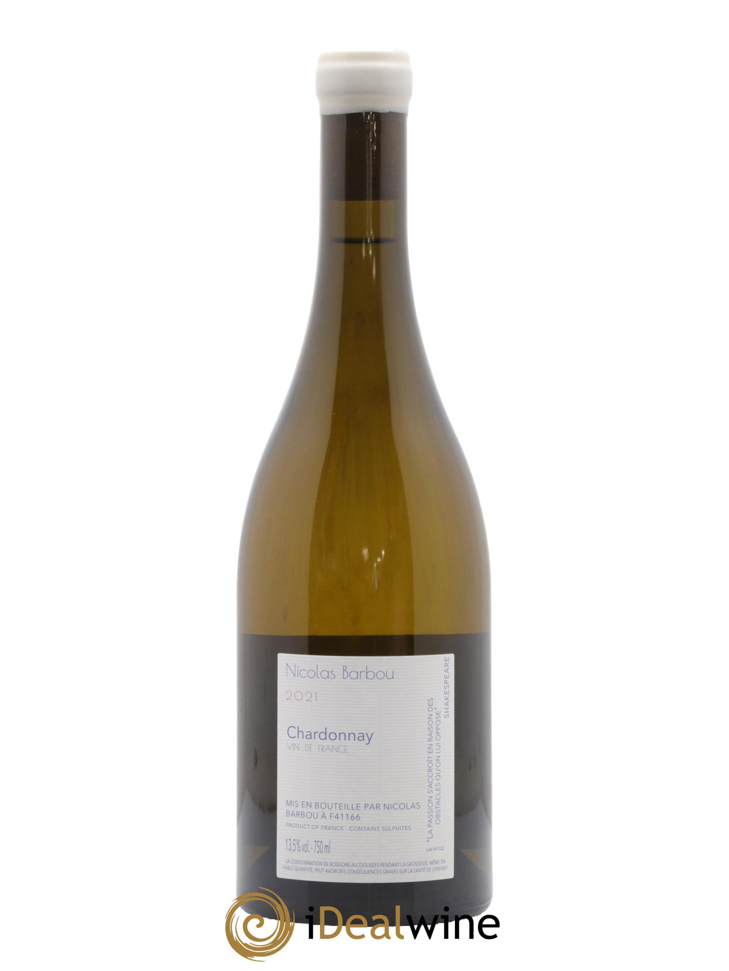 Vin de France  Alchimie Passionnelle Nicolas Barbou 2021 - Lot of 1 bottle - 1
