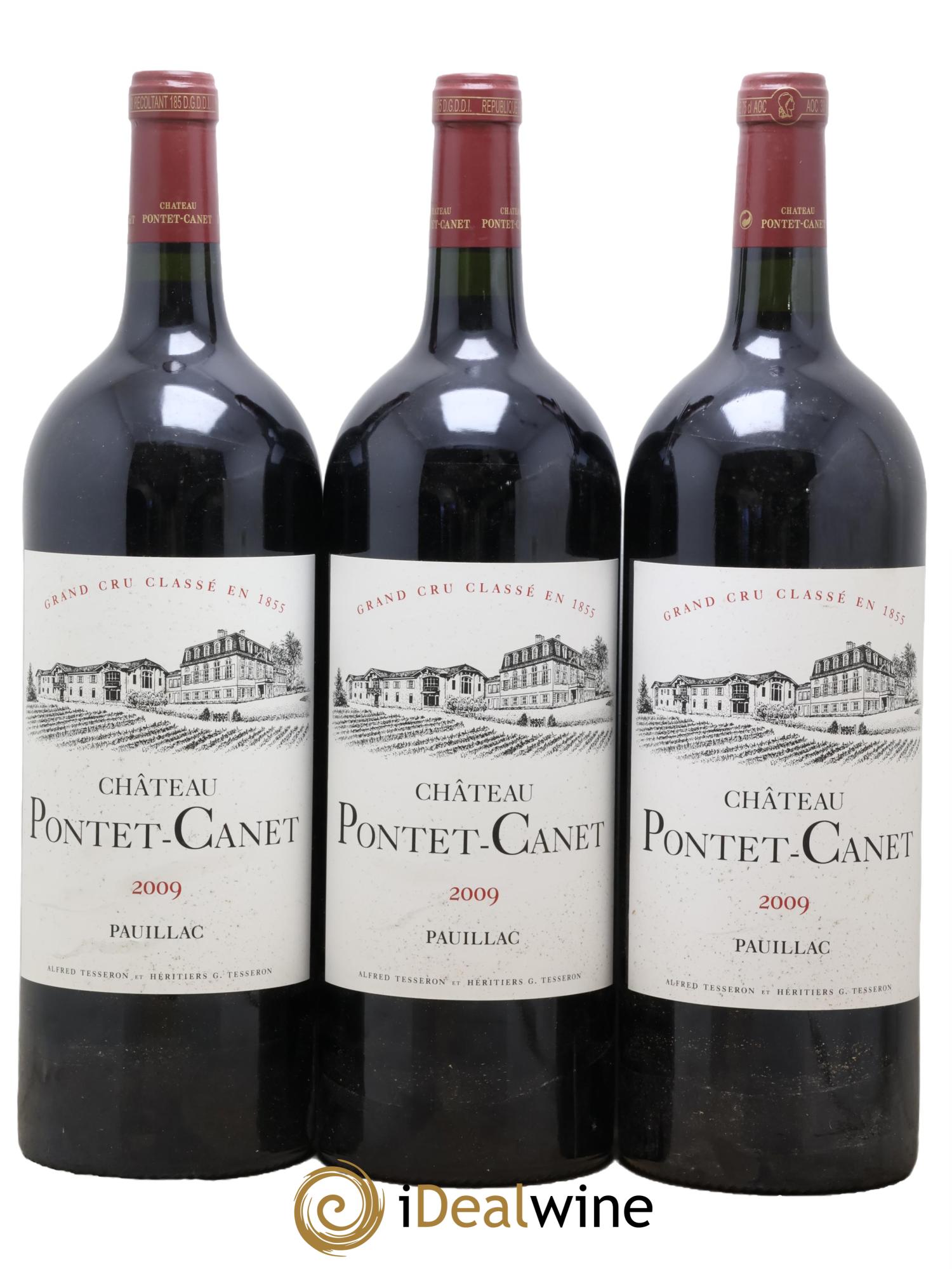 Château Pontet Canet 5ème Grand Cru Classé 2009 - Posten von 3 Magnum - 0