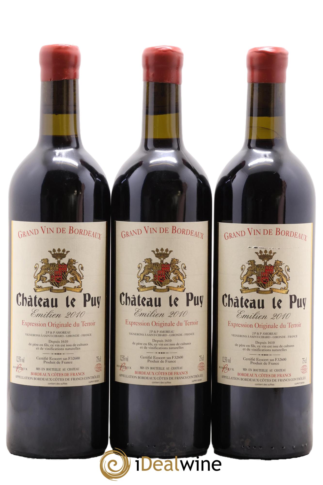Le Puy - Cuvée Emilien 2010 - Lot de 3 bouteilles - 0