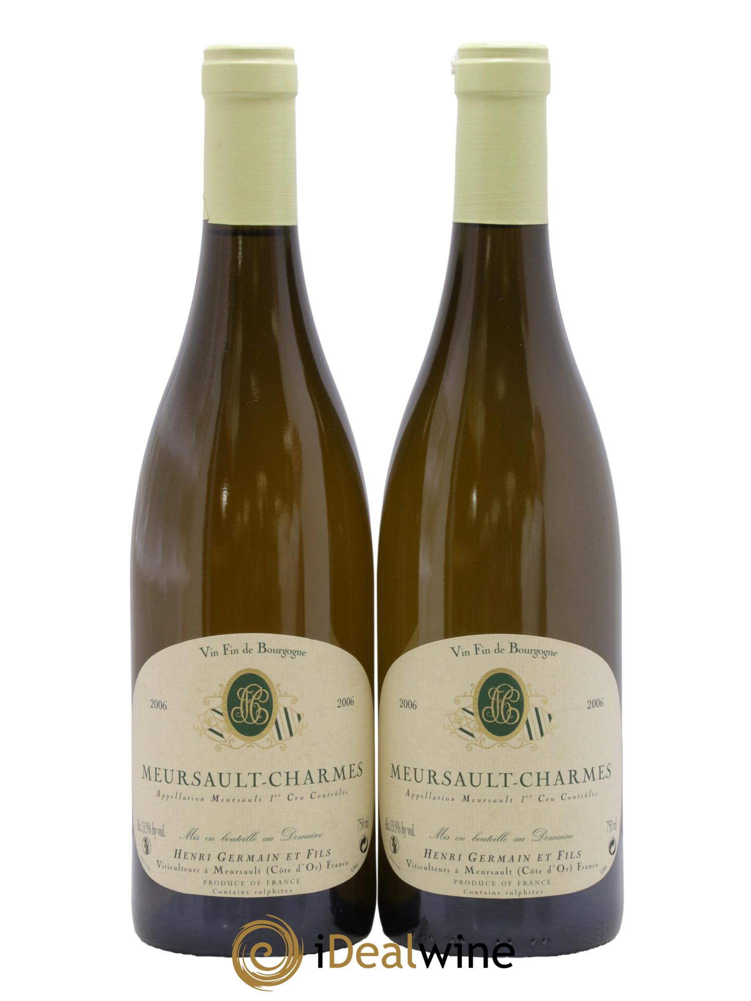 Meursault 1er Cru Charmes Henri Germain 2006 - Lot de 2 bouteilles - 0
