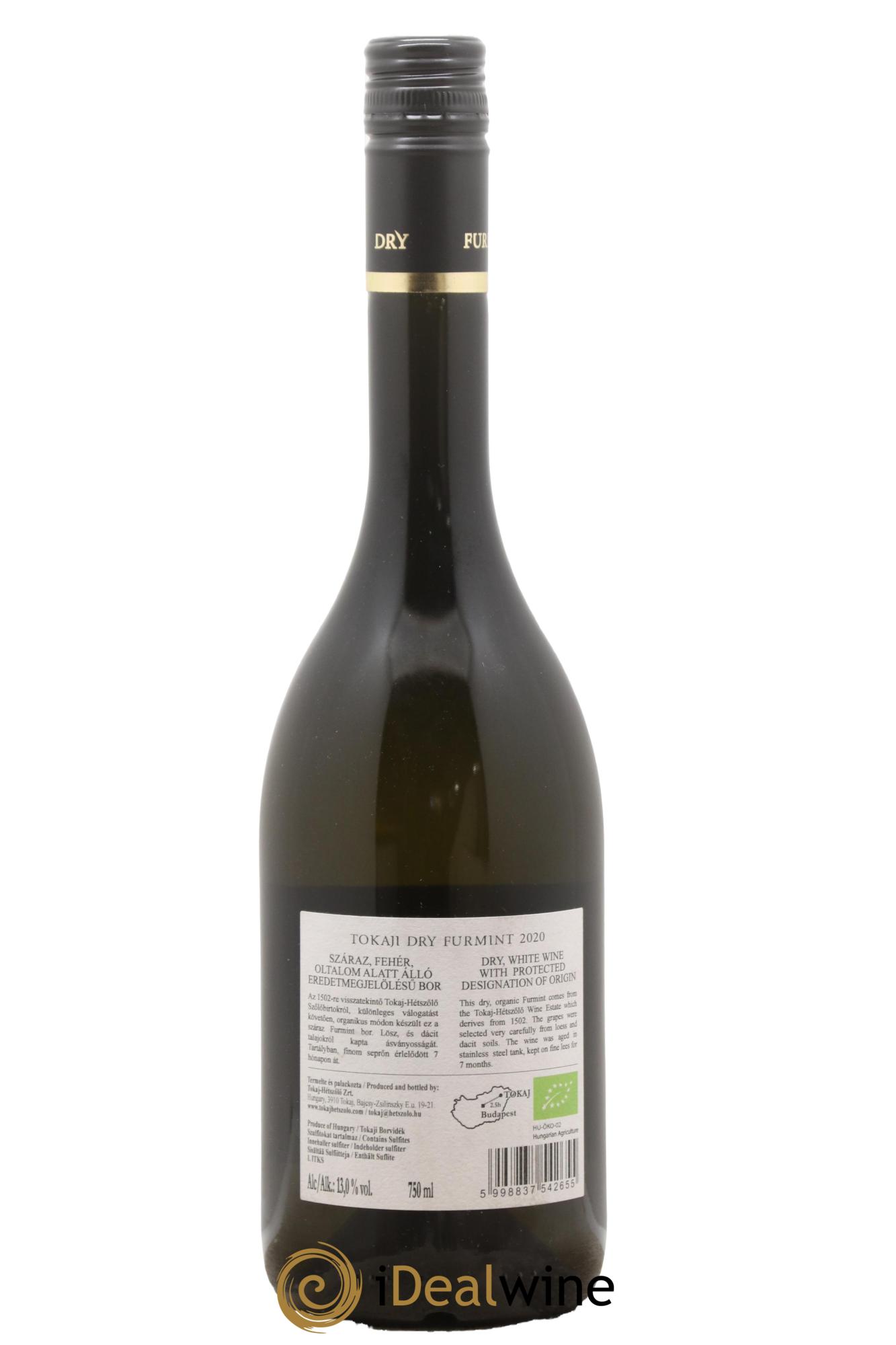 Hongrie Tokaj Hetszolo Dry Furmint 2020 - Lot de 1 bouteille - 1