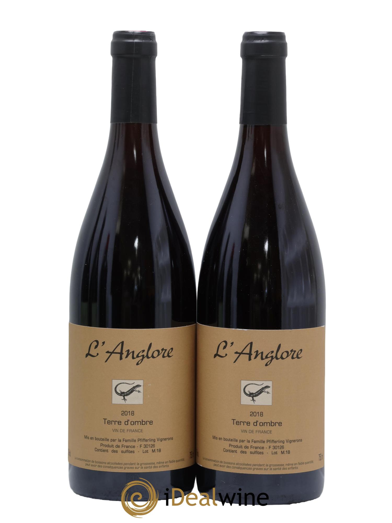 Vin de France Terre d'Ombre L'Anglore 2018 - Lot of 2 bottles - 0