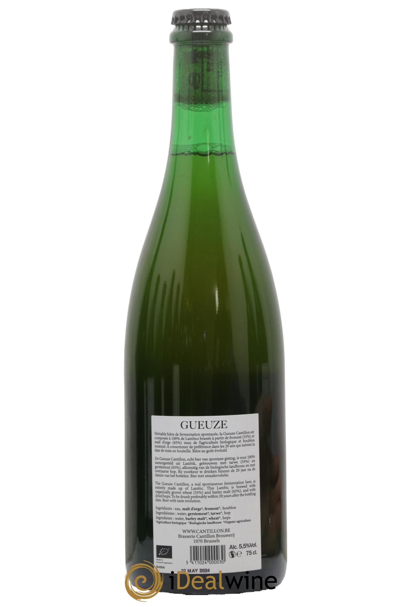 Bière Lambic Bio New Label Gueuze Cantillon (bottled 2024) - Lot de 1 bouteille - 1