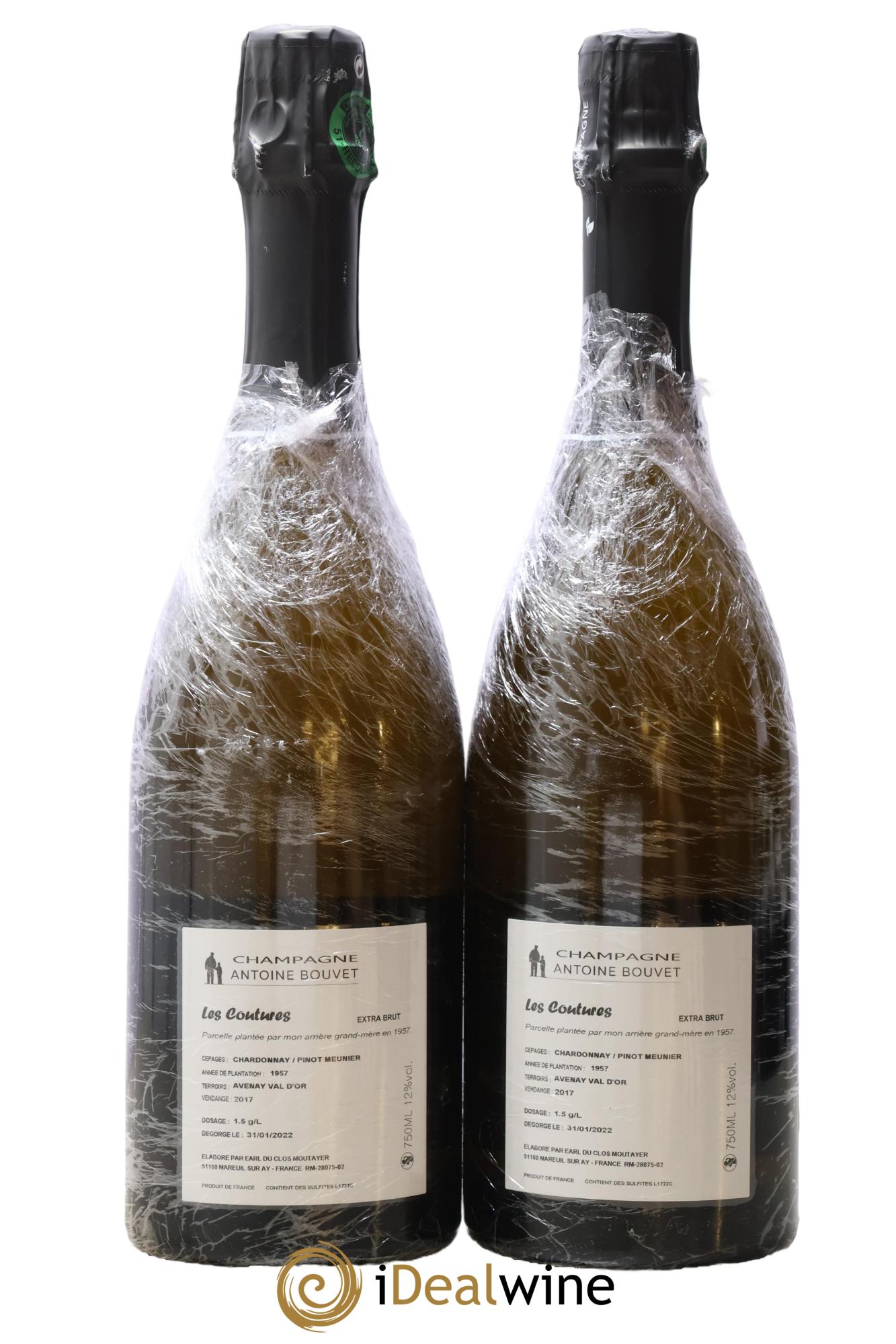 Les Coutures Extra-Brut Antoine Bouvet 2017 - Lot de 2 bouteilles - 1