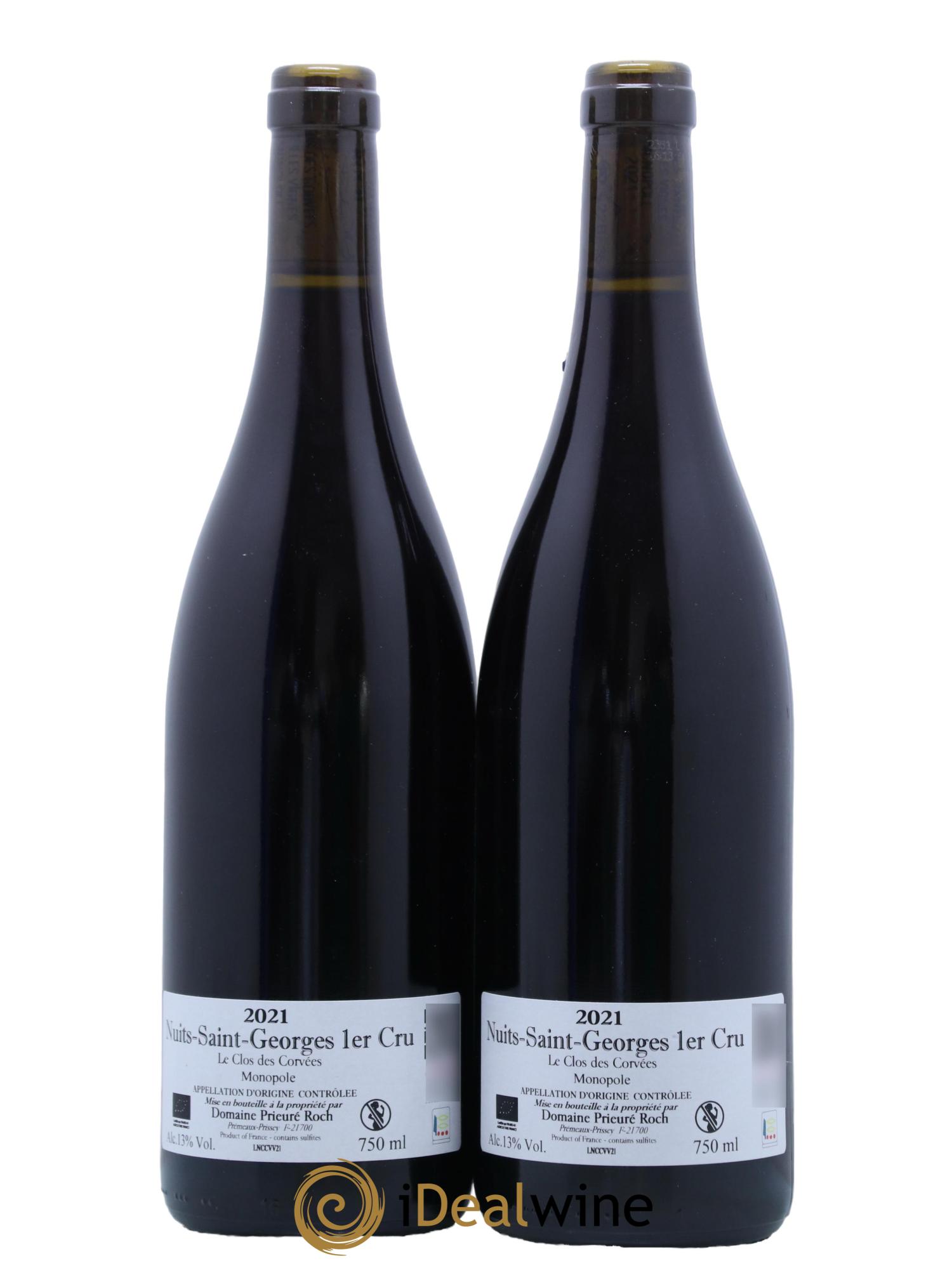 Nuits-Saint-Georges 1er Cru Le Clos des Corvées Vieilles Vignes Prieuré Roch  2021 - Lot de 2 bouteilles - 1