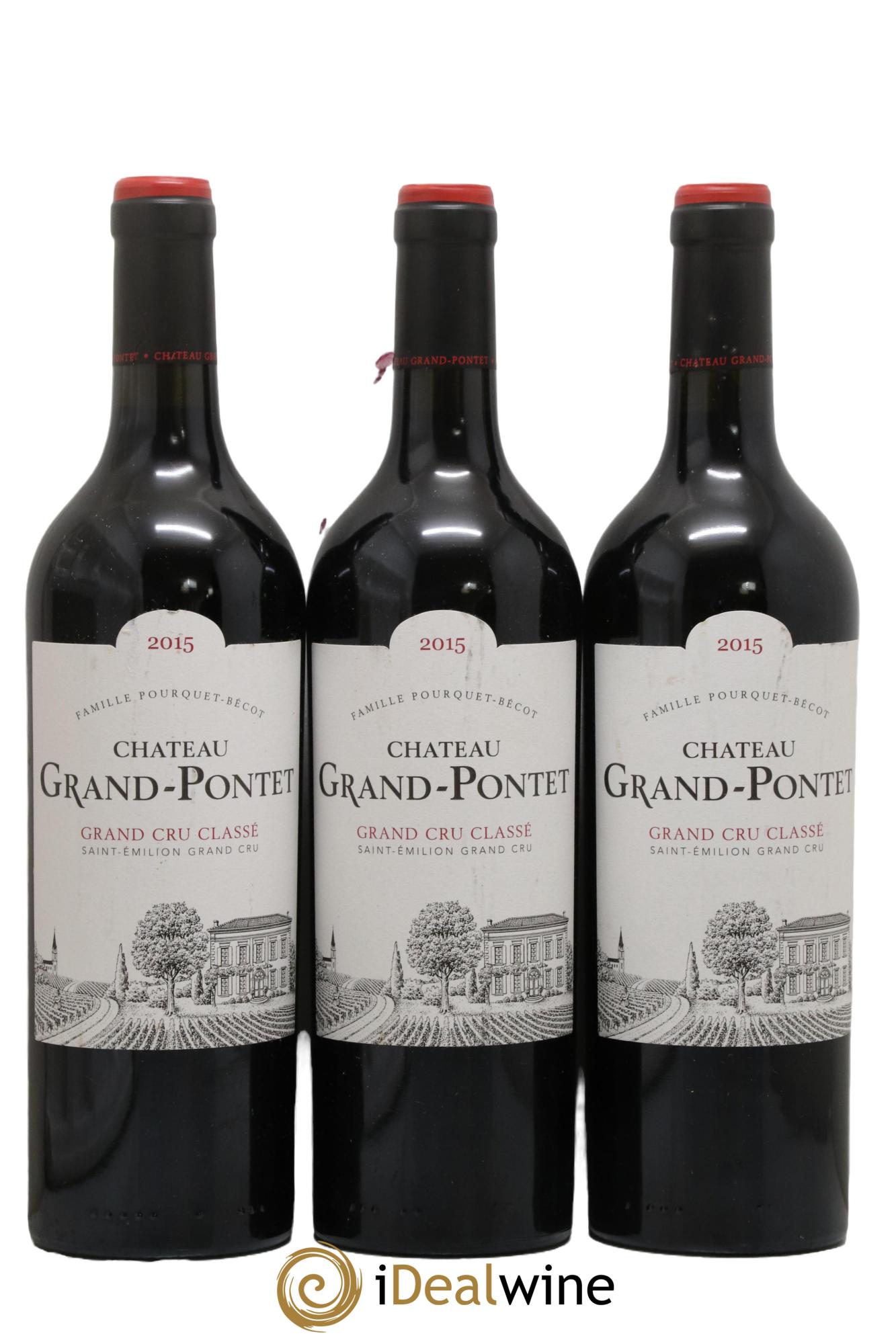 Château Grand Pontet Grand Cru Classé 2015 - Lot de 3 bouteilles - 0