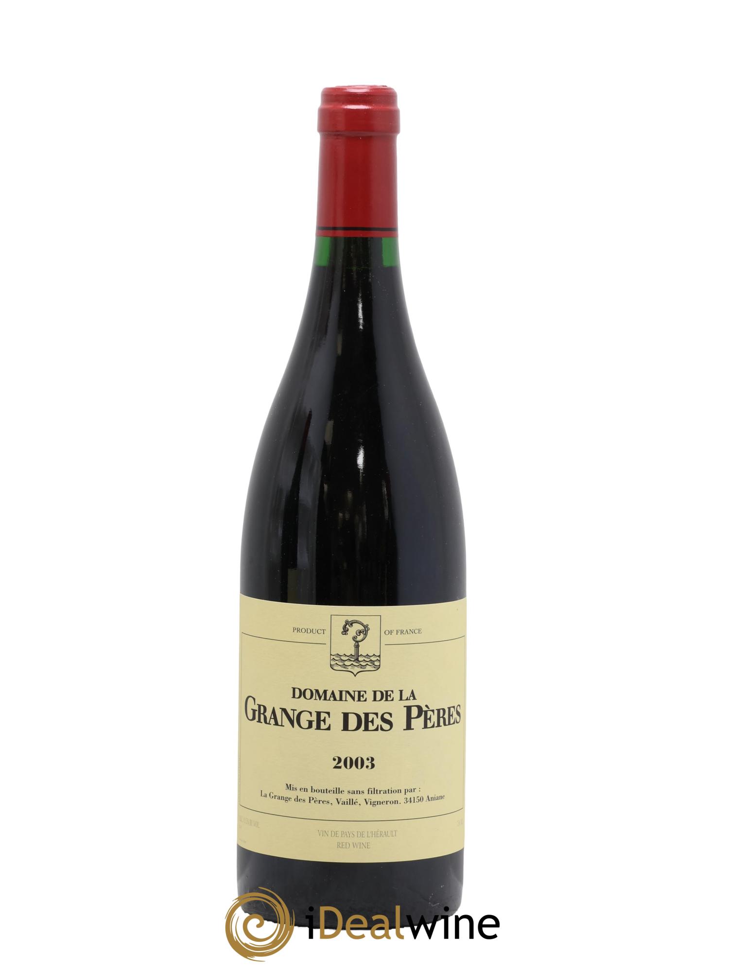 Pays d'Hérault Grange des Pères Laurent Vaillé 2003 - Lot de 1 bouteille - 0