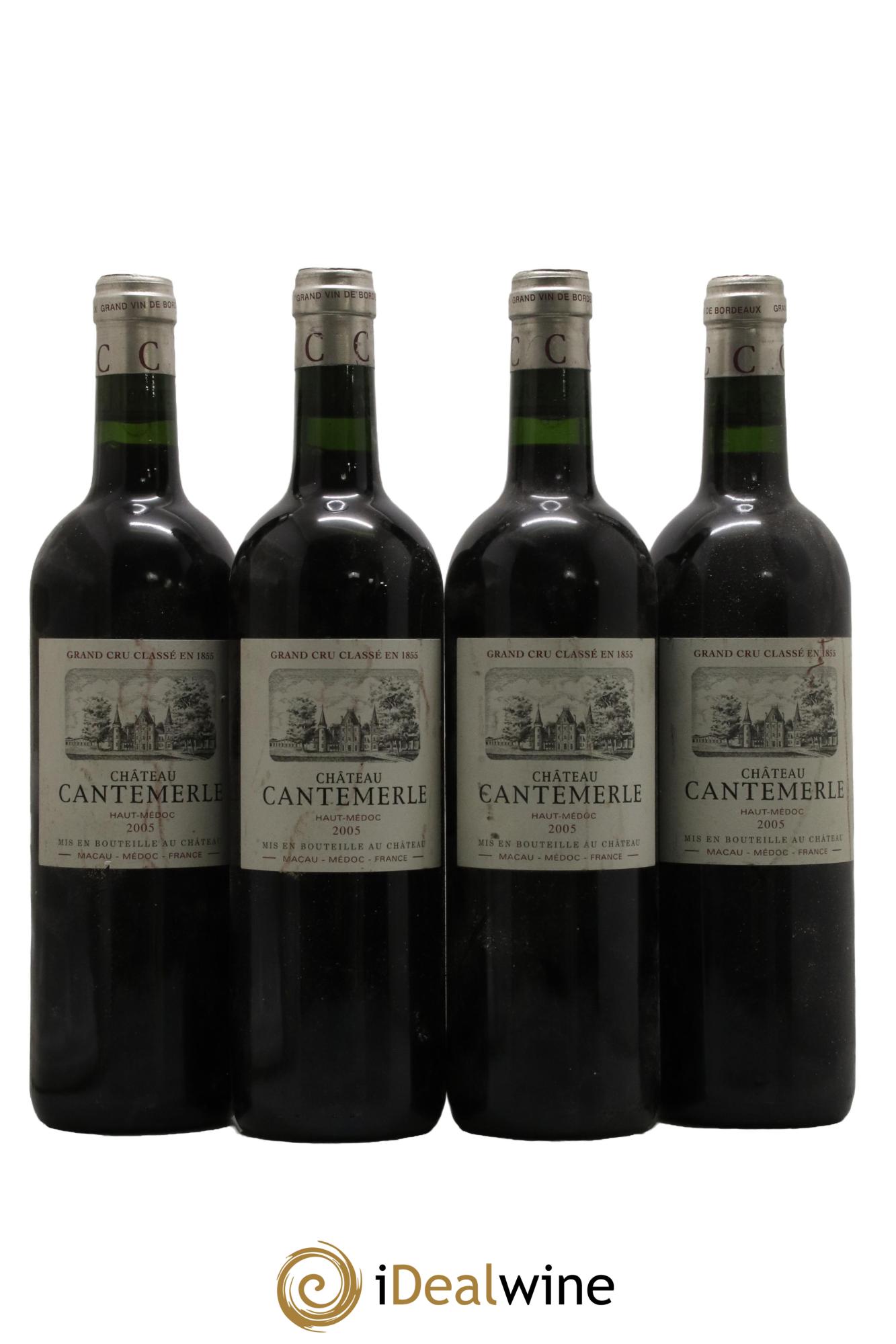 Château Cantemerle 5ème Grand Cru Classé 2005 - Lot de 4 bouteilles - 0