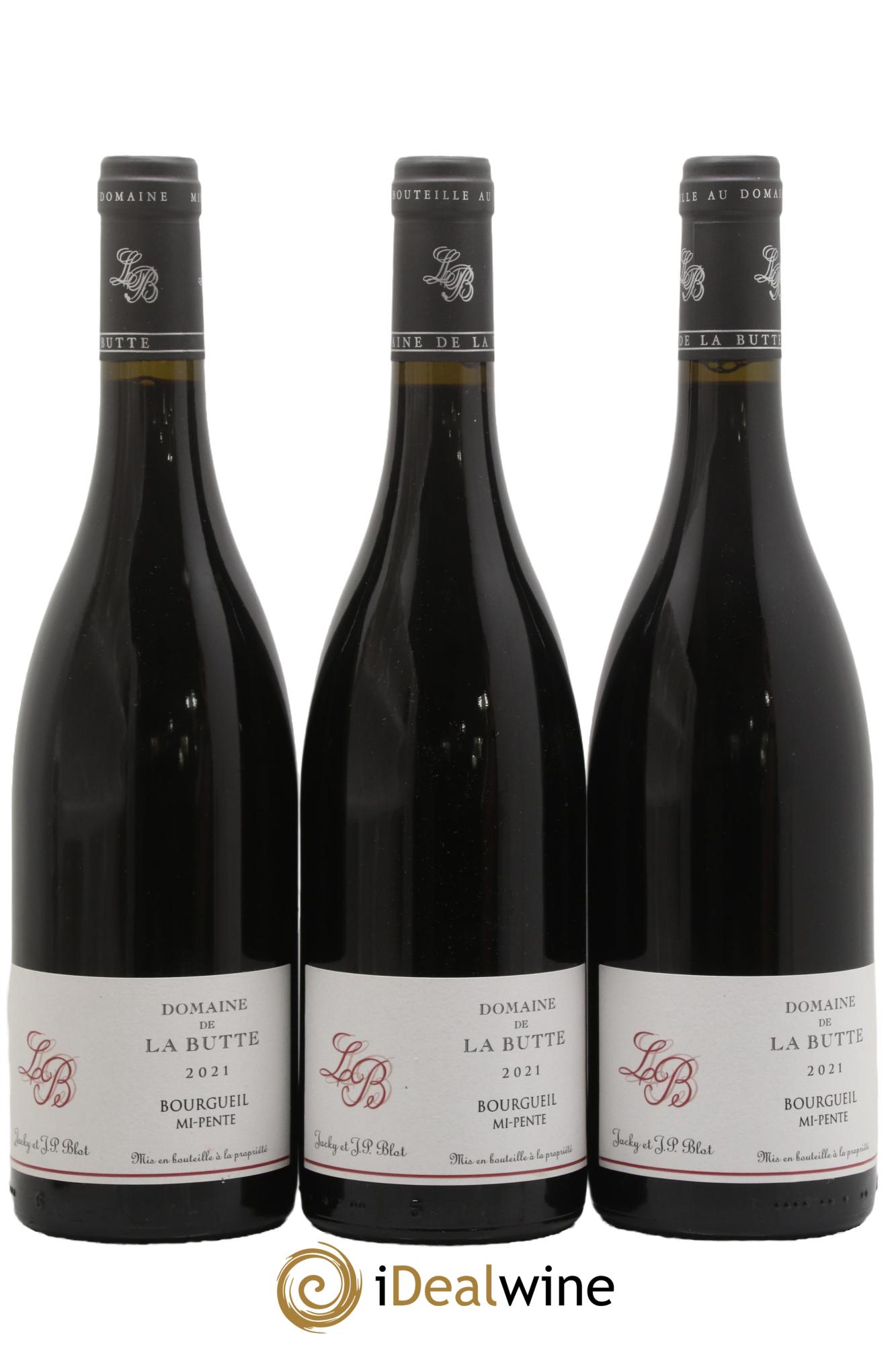 Bourgueil Mi-Pente Domaine de La Butte - Jacky Blot 2021 - Lot of 3 bottles - 0