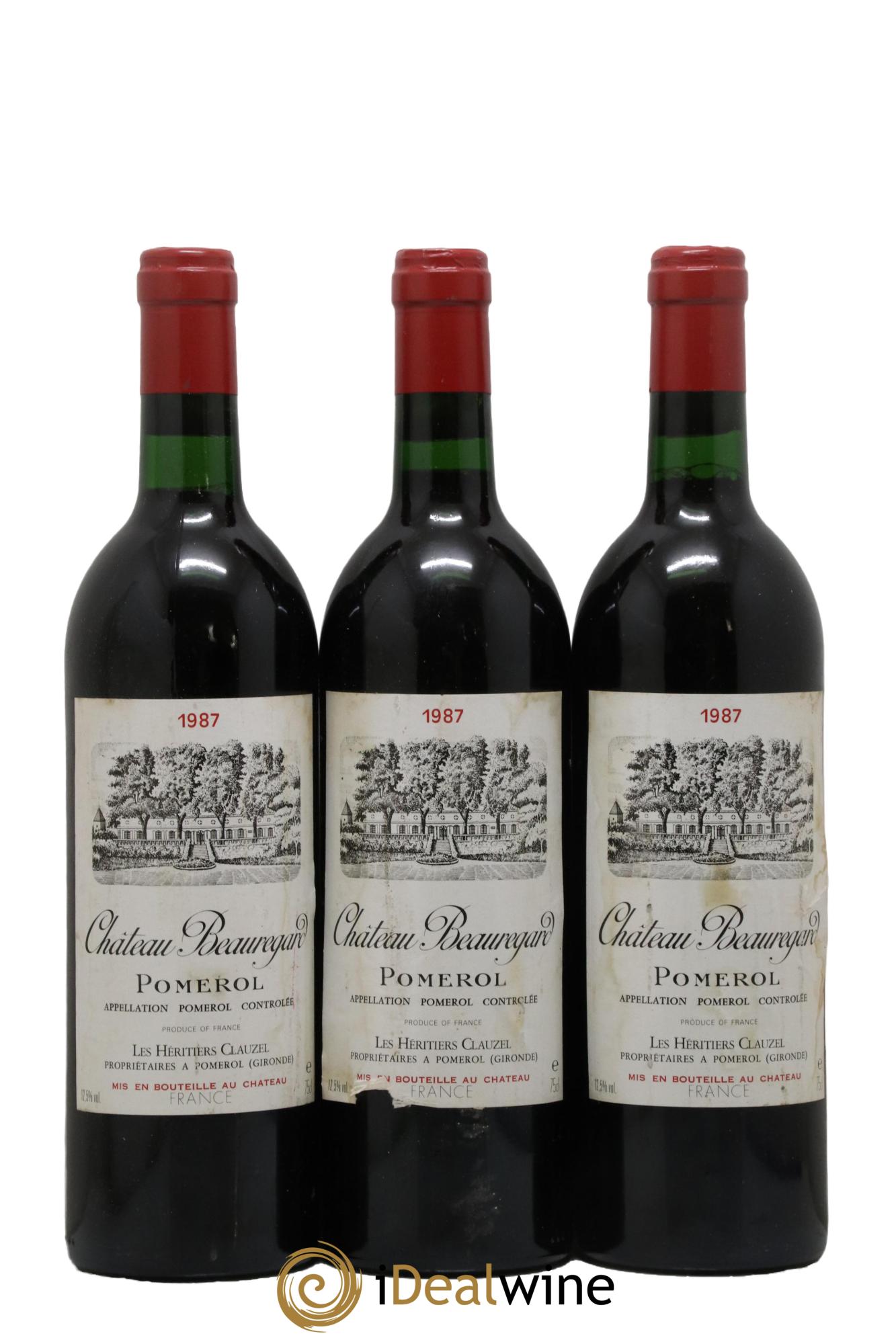 Château Beauregard 1987 - Lot of 3 bottles - 0
