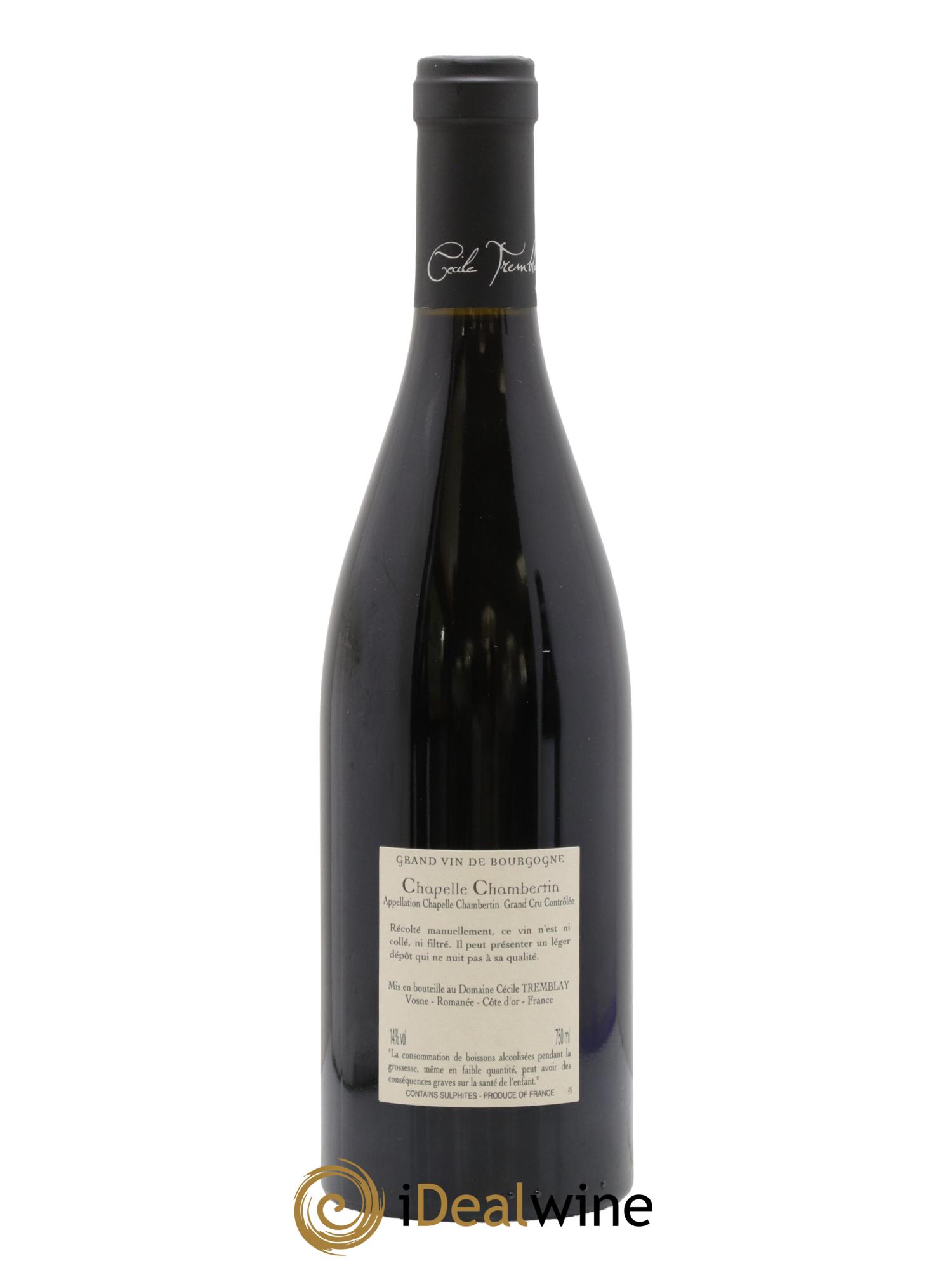 Chapelle-Chambertin Grand Cru Cécile Tremblay 2018 - Lot de 1 bouteille - 1