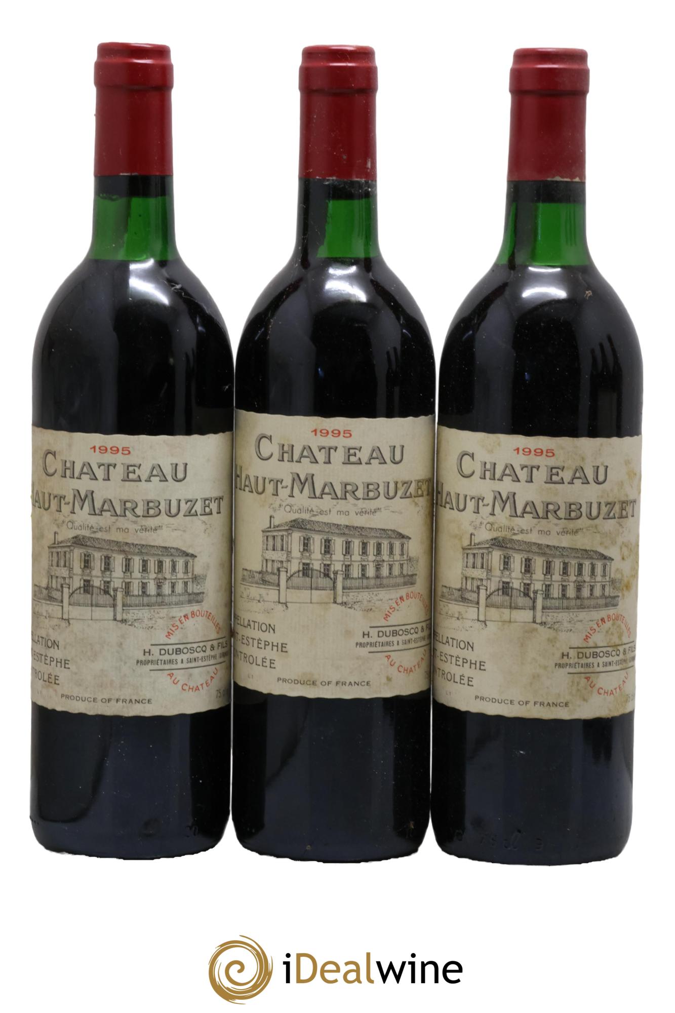 Château Haut Marbuzet 1995 - Posten von 3 Flaschen - 0