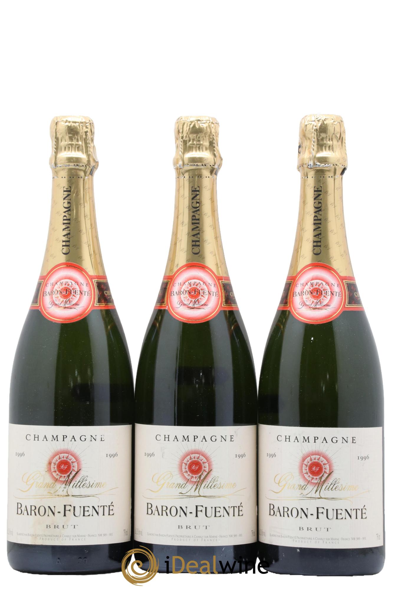 Champagne Grand Millésime Maison Baron-Fuenté 1996 - Lot de 3 bouteilles - 0