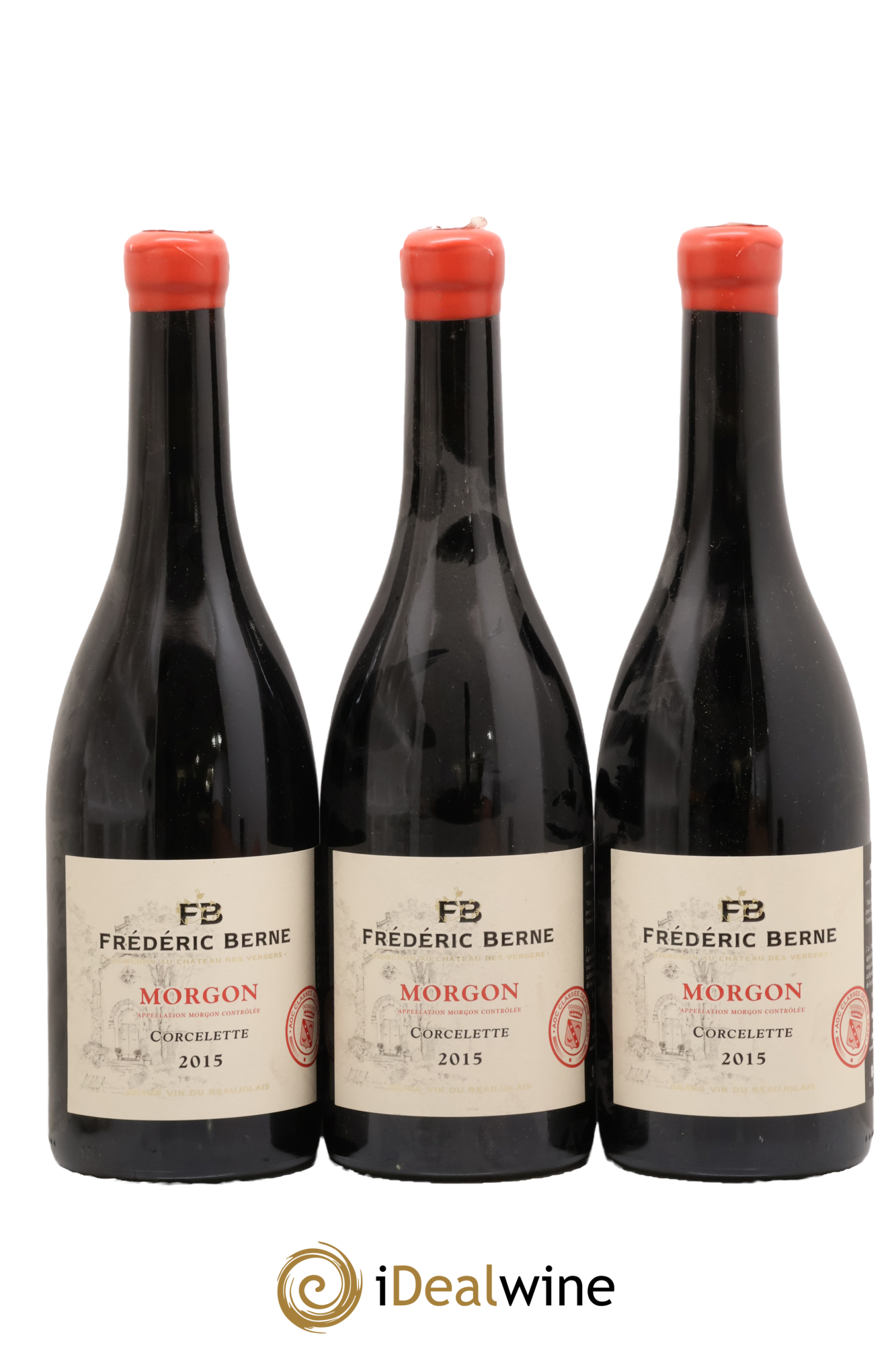 Morgon Corcelettes Frédéric Berne 2015 - Lot de 3 bouteilles - 0