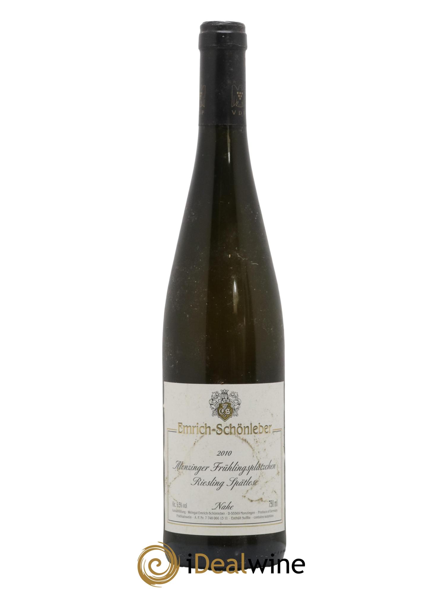 Allemagne Nahe Riesling Spatlese Monzinger Fruhlingsplatzcher Emrich Schonleber 2010 - Posten von 1 Flasche - 0
