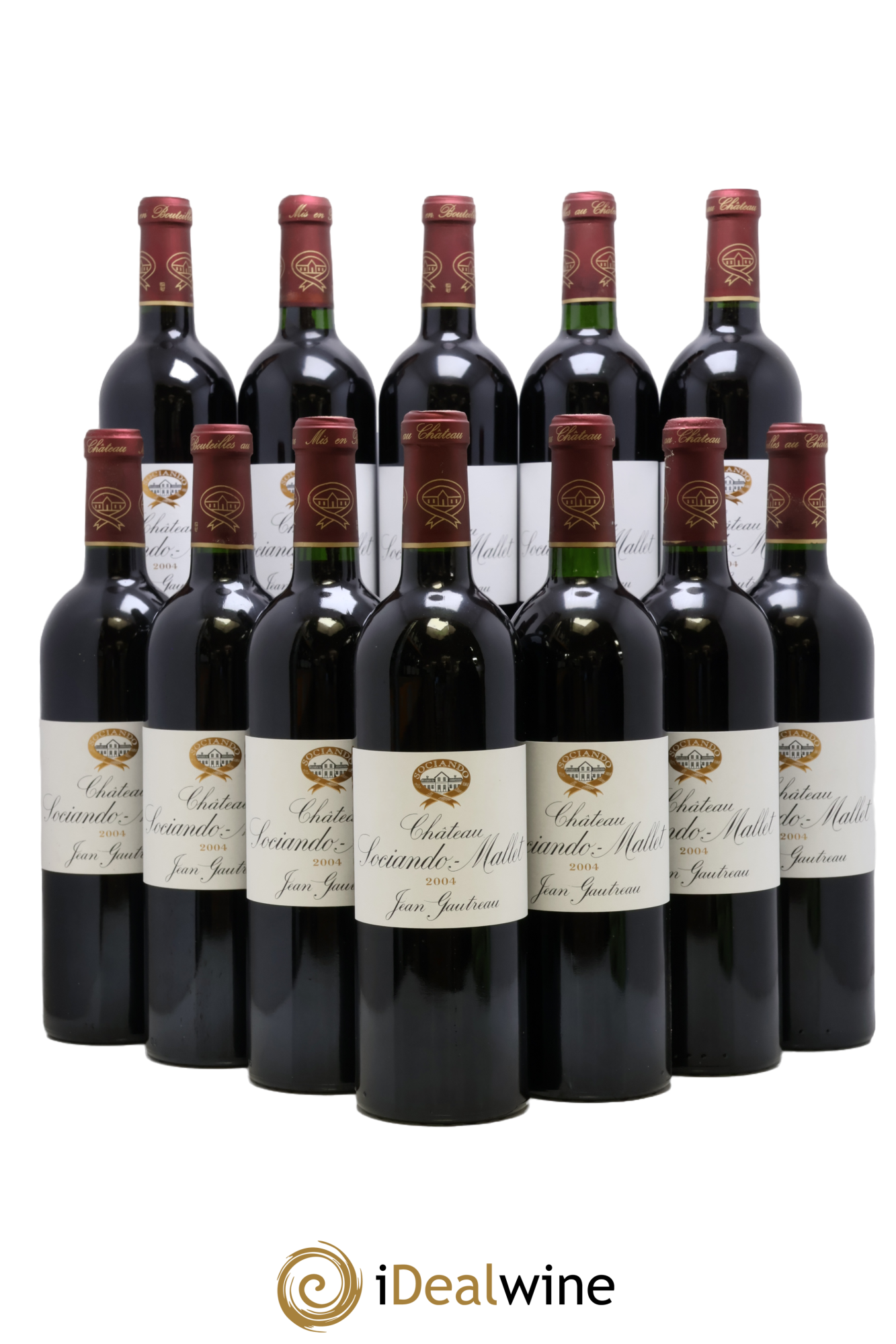 Château Sociando Mallet 2004 - Lot of 12 bottles - 0