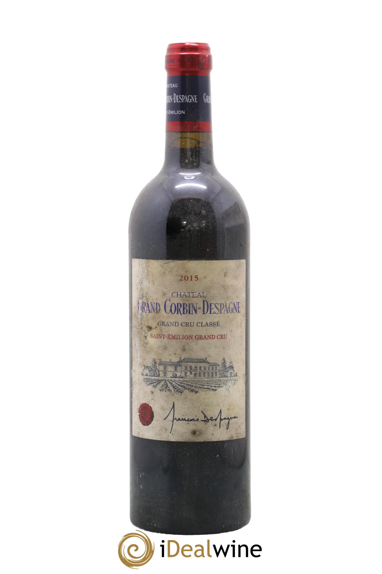 Château Grand Corbin Grand Cru Classé 2015 - Lot de 1 bouteille - 0
