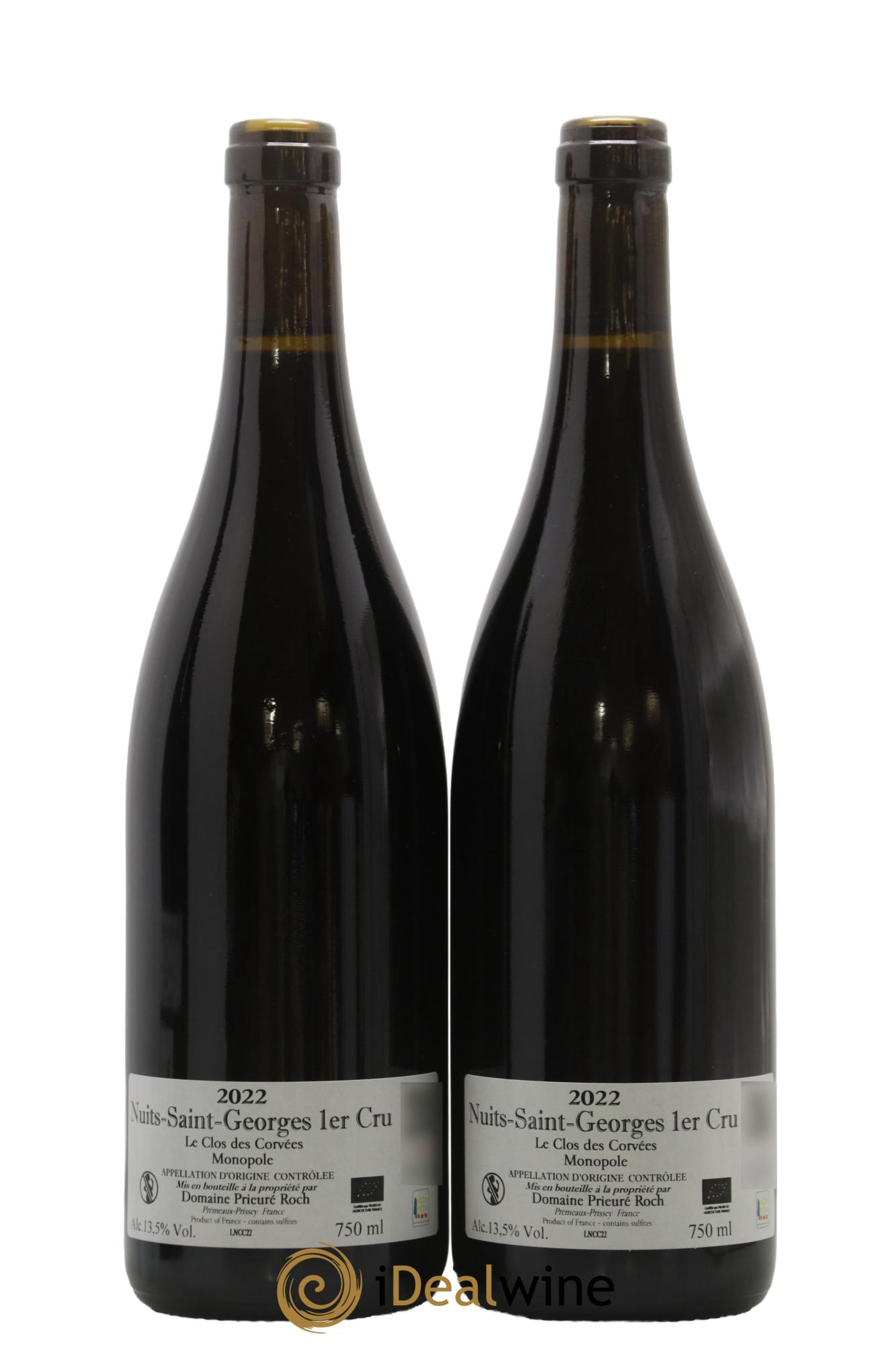Nuits-Saint-Georges 1er Cru Le Clos des Corvées Prieuré Roch 2022 - Lot of 2 bottles - 1