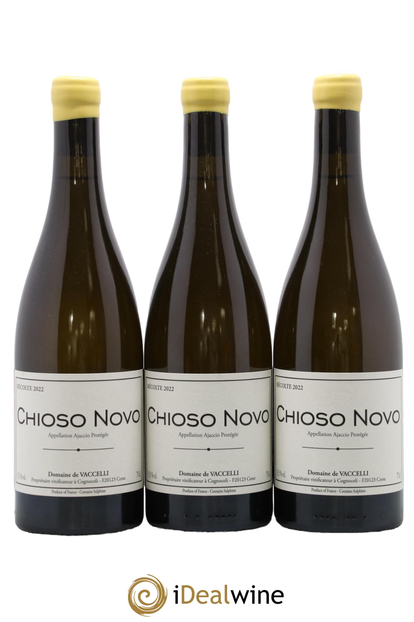Ajaccio Chioso Novo Vaccelli 2022 - Posten von 3 Flaschen - 0
