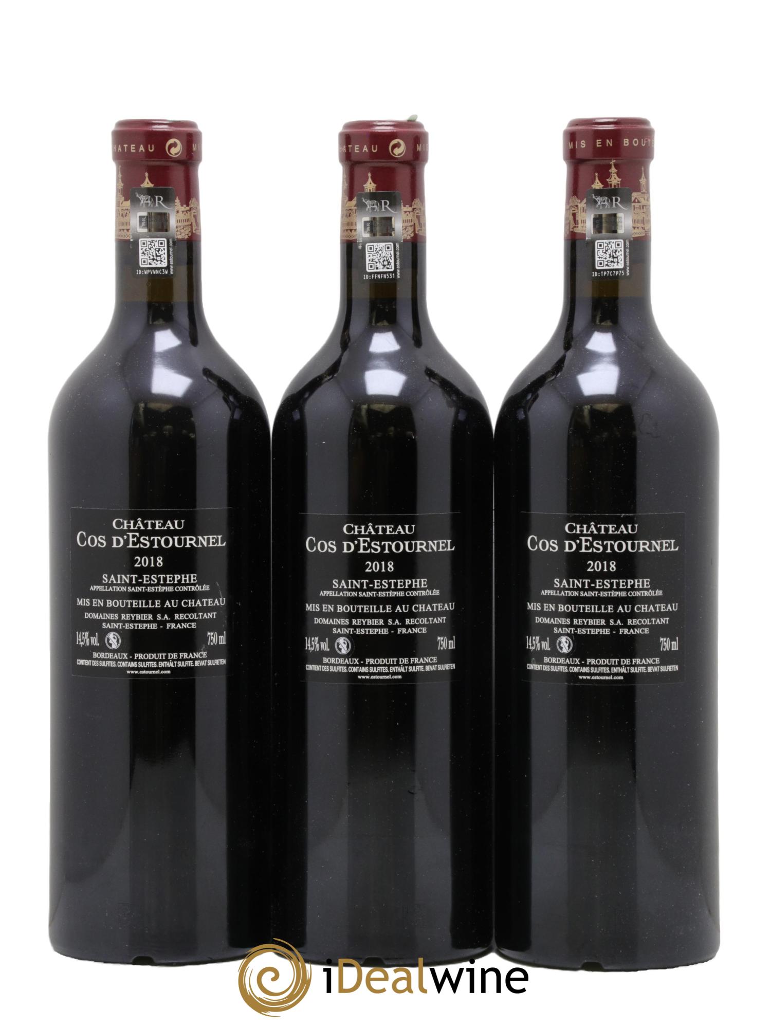 Cos d'Estournel 2ème Grand Cru Classé 2018 - Lot of 3 bottles - 1