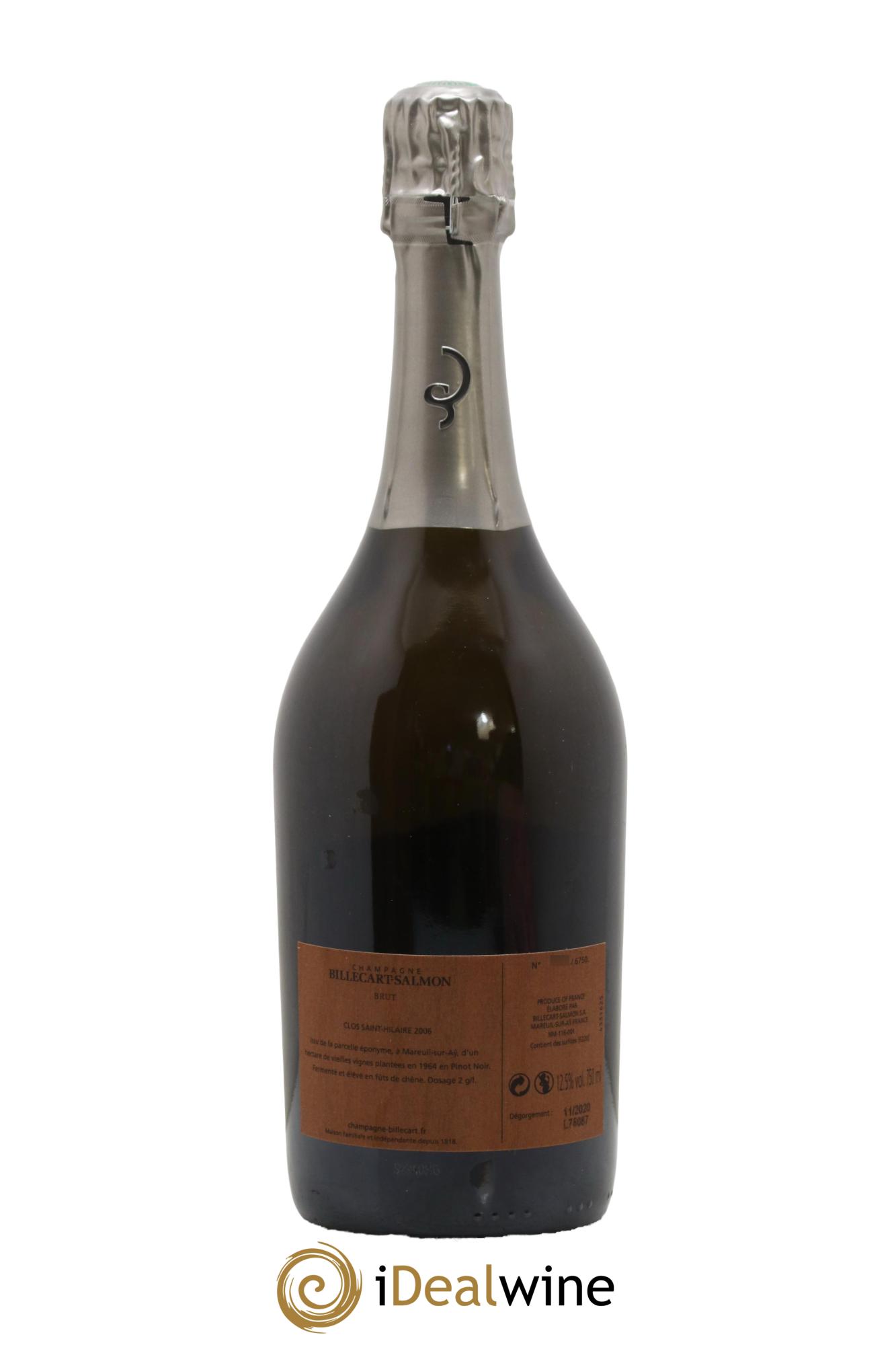 Le Clos Saint-Hilaire  Billecart-Salmon  2006 - Lotto di 1 bottiglia - 2