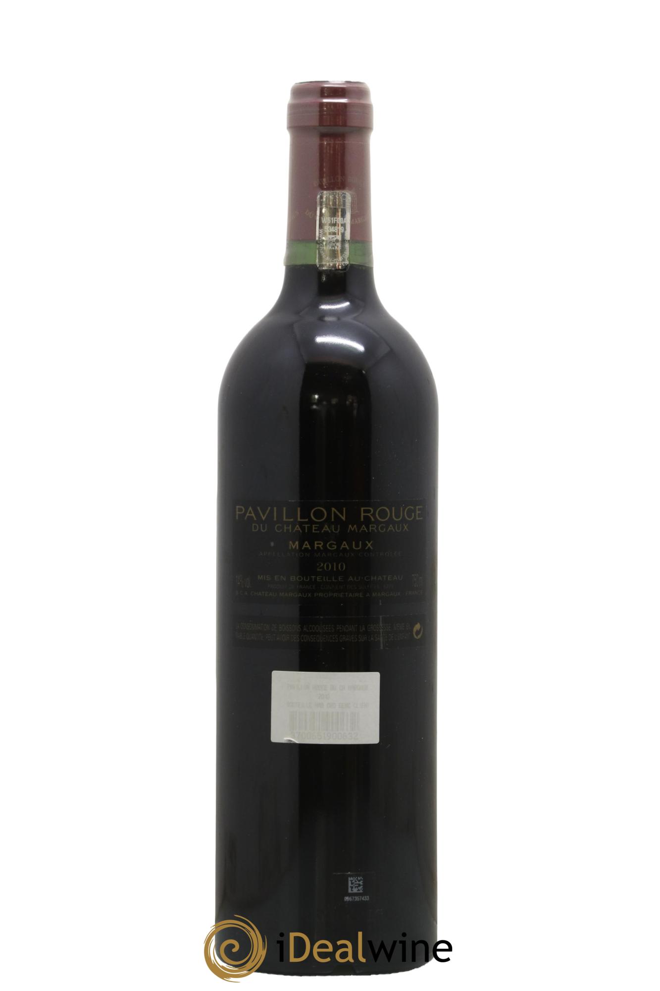 Pavillon Rouge du Château Margaux Second Vin 2010 - Lot de 1 bouteille - 1