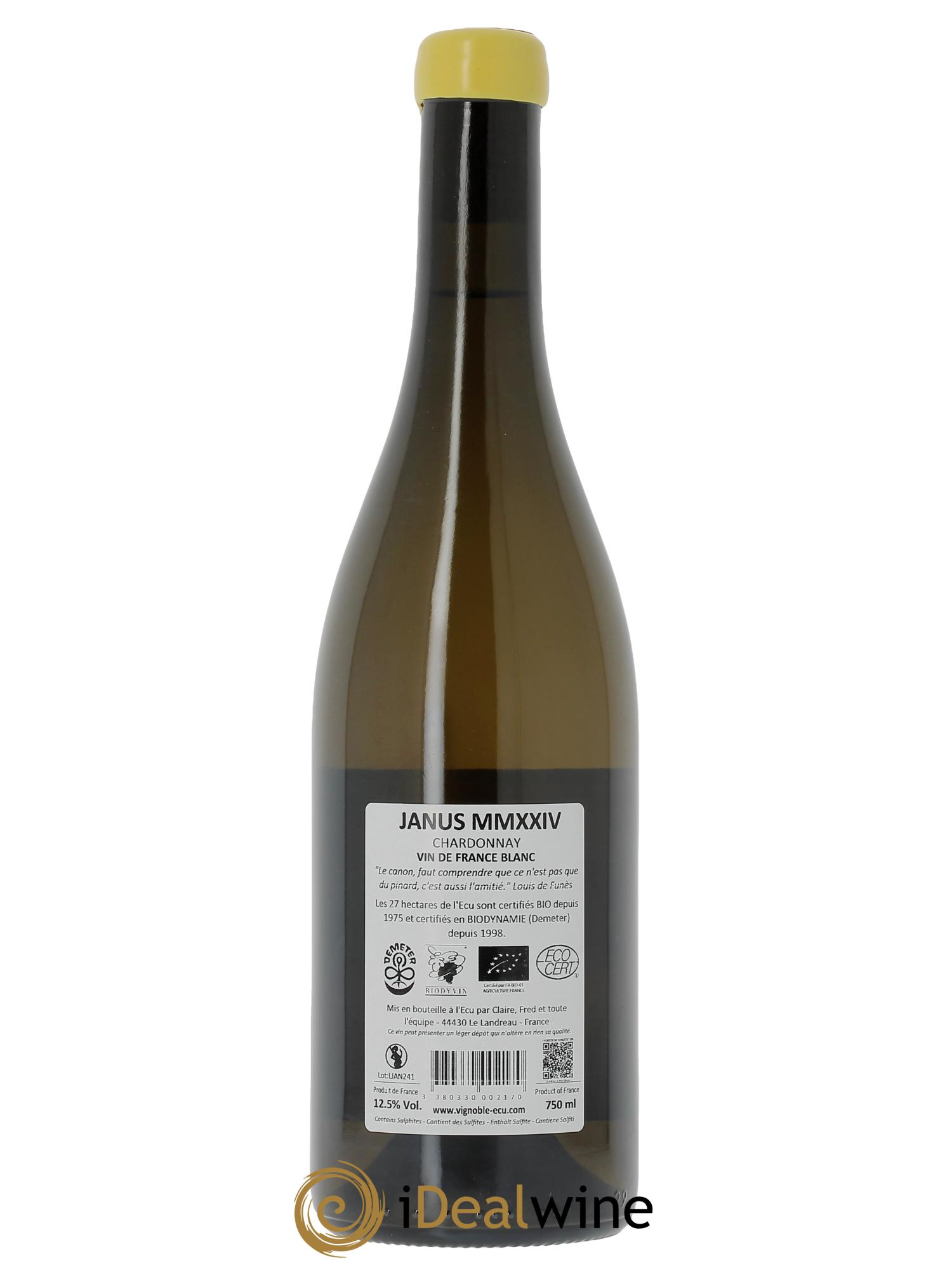 Vin de France Janus Domaine de L'Ecu  2024 - Posten von 1 Flasche - 1