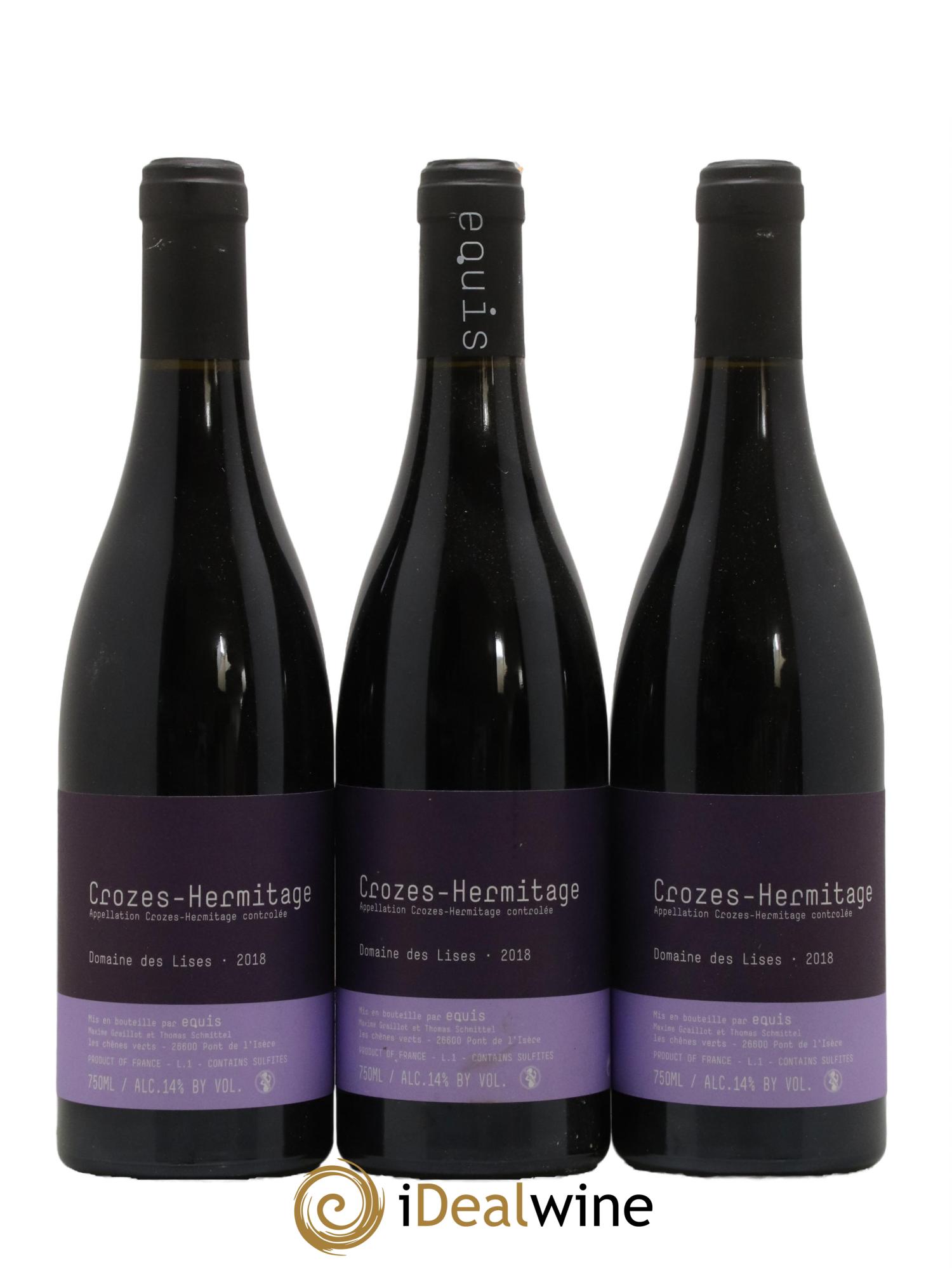 Crozes-Hermitage Lises (Domaine des) 2018 - Lot de 3 bouteilles - 0