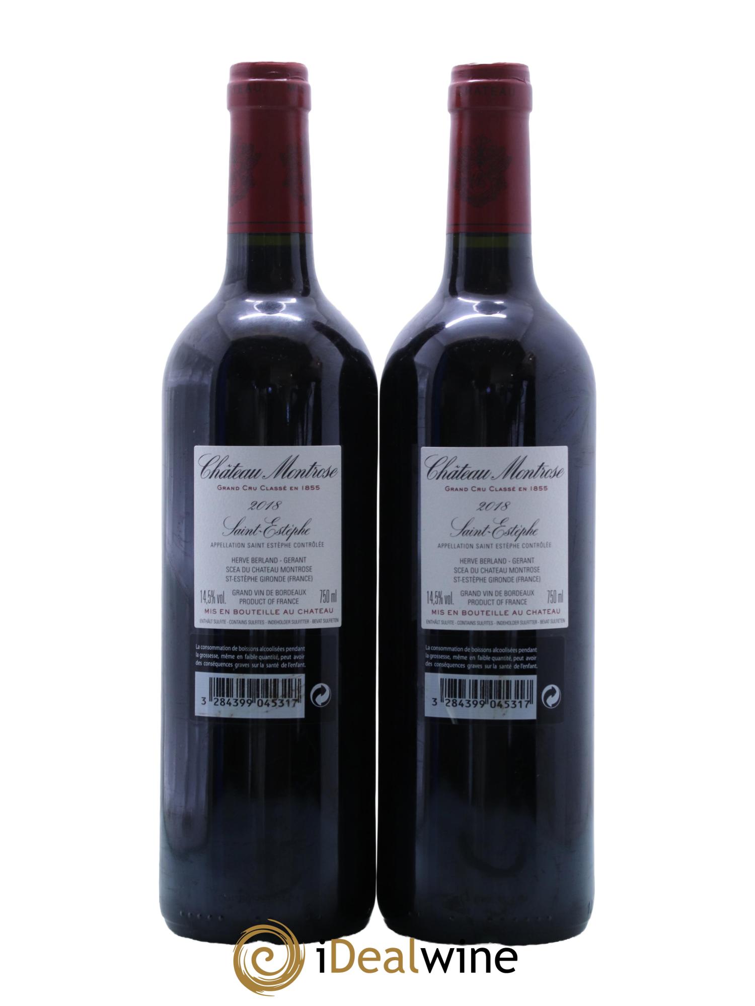 Château Montrose 2ème Grand Cru Classé  2018 - Lot de 2 bouteilles - 1