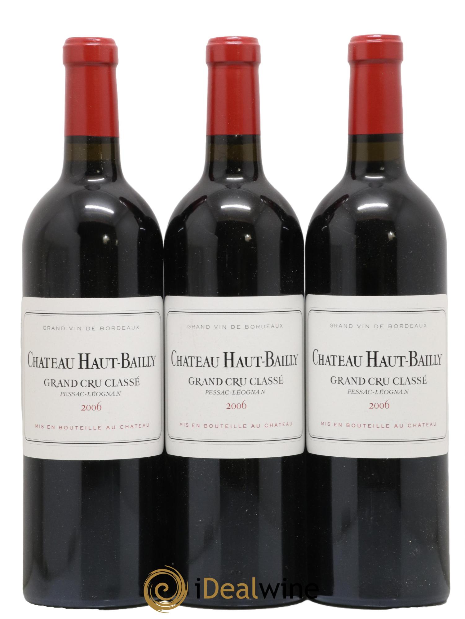 Château Haut-Bailly Cru Classé de Graves 2006 - Lot de 3 bouteilles - 0
