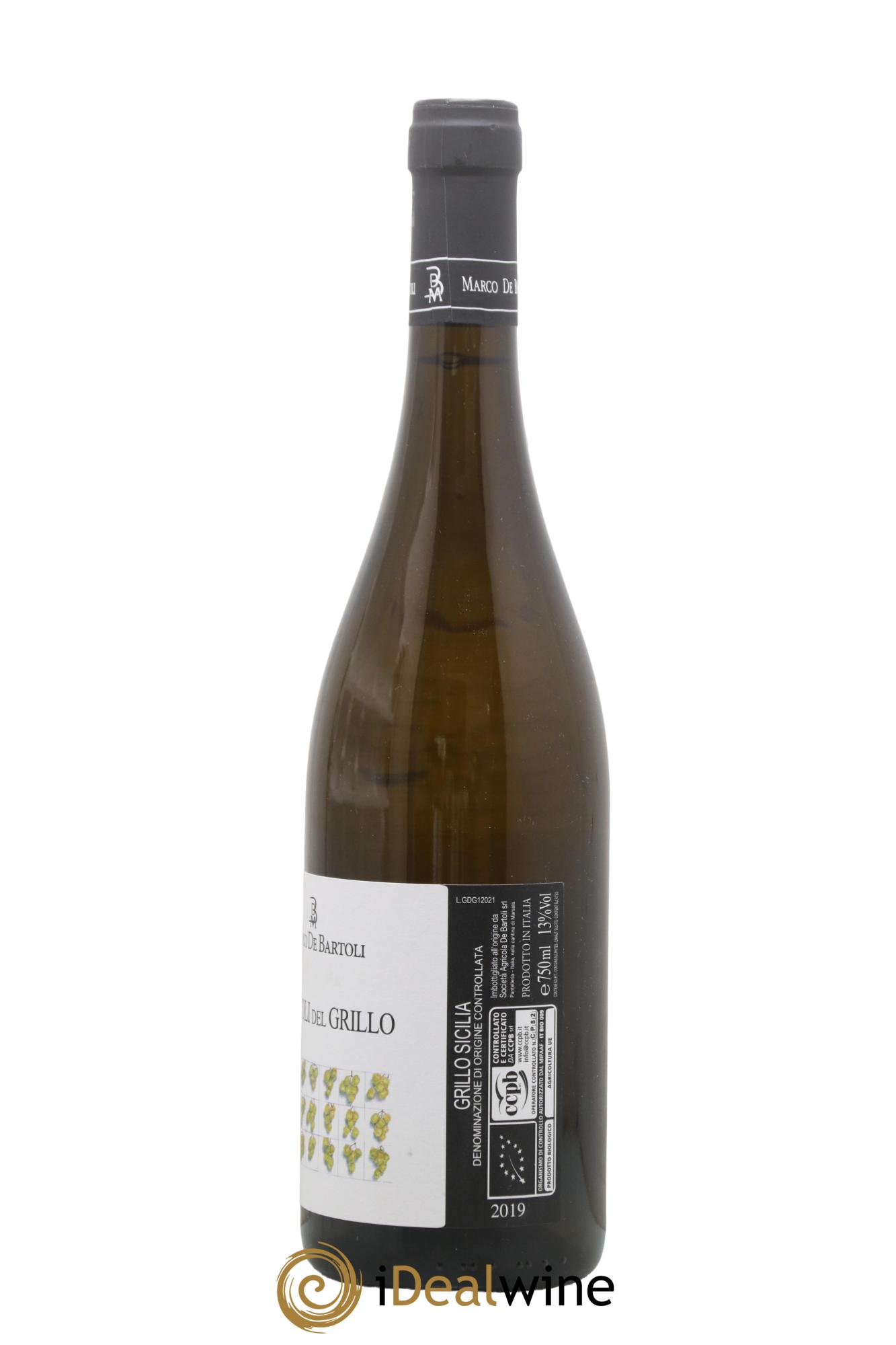 Italie Grilo Riserva Sicilia DOC Grappoli del Grillo Marco del Bartoli 2019 - Lot de 1 bouteille - 1