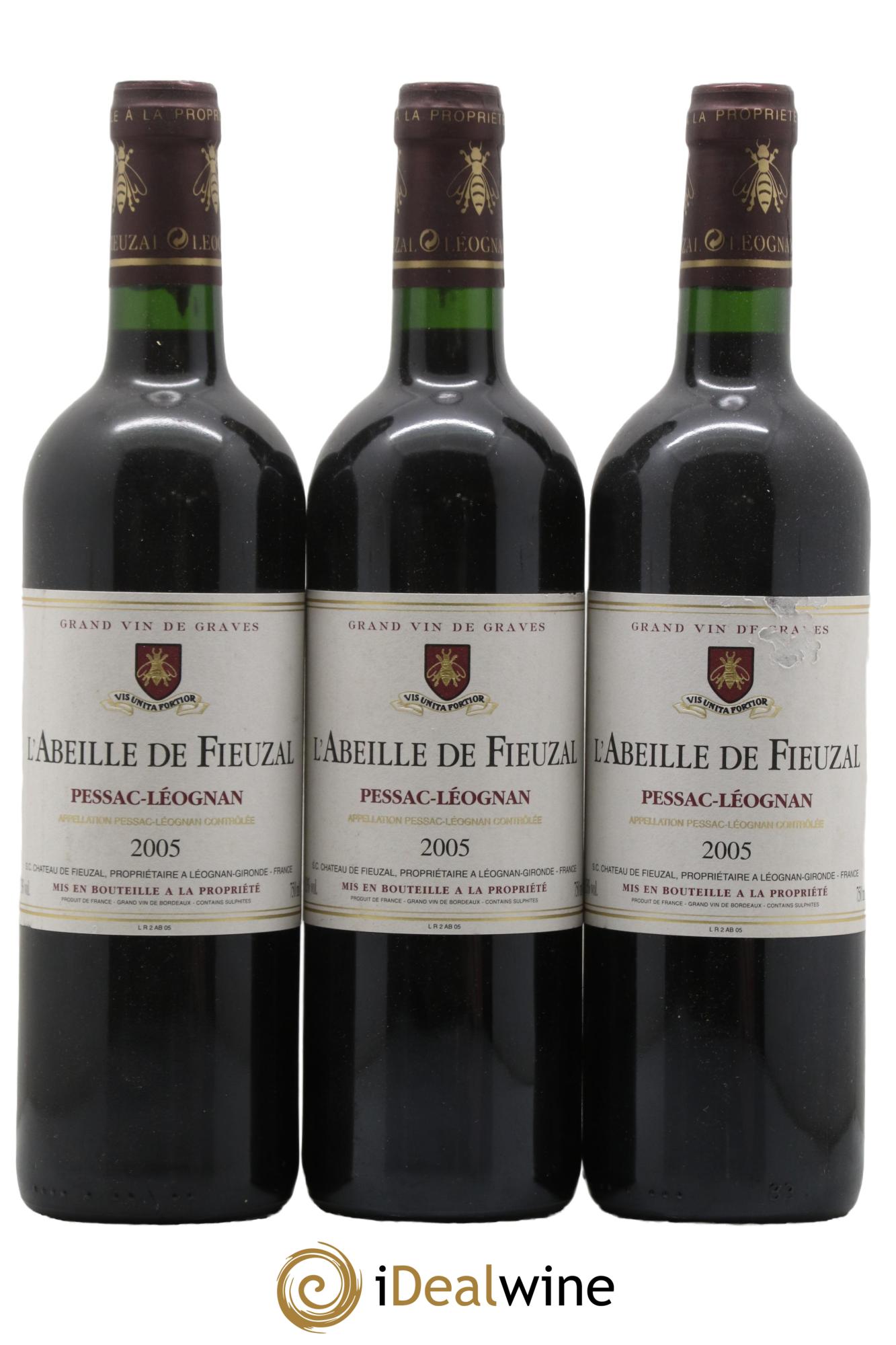 Abeille de Fieuzal 2005 - Lotto di 3 bottiglie - 0