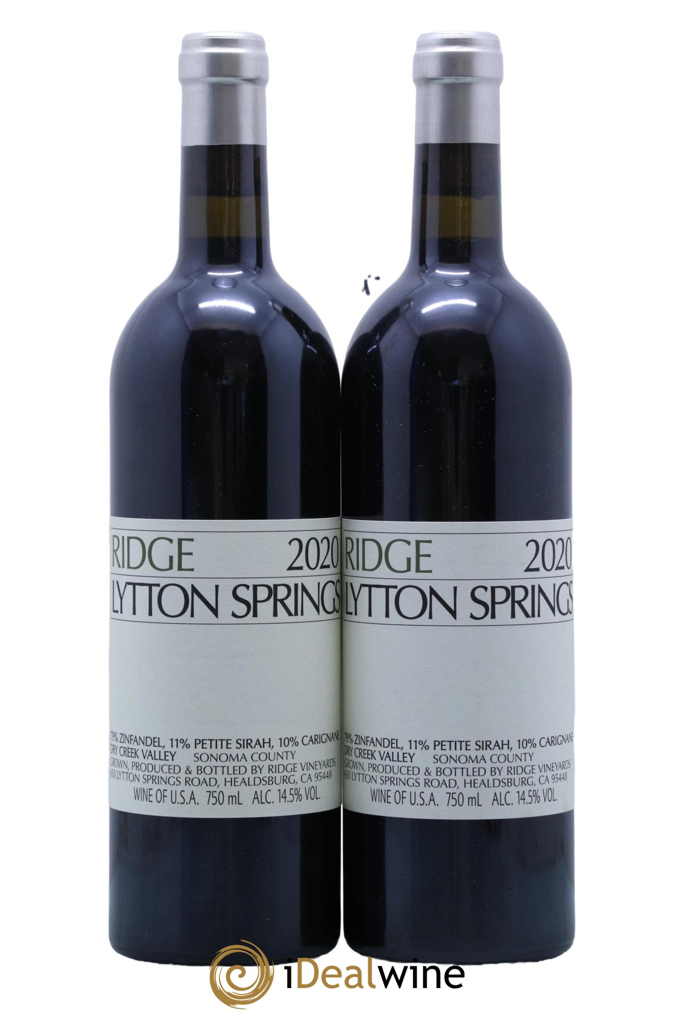 Dry Creek Valley Lytton Springs Ridge Vineyards 2020 - Lotto di 2 bottiglie - 0